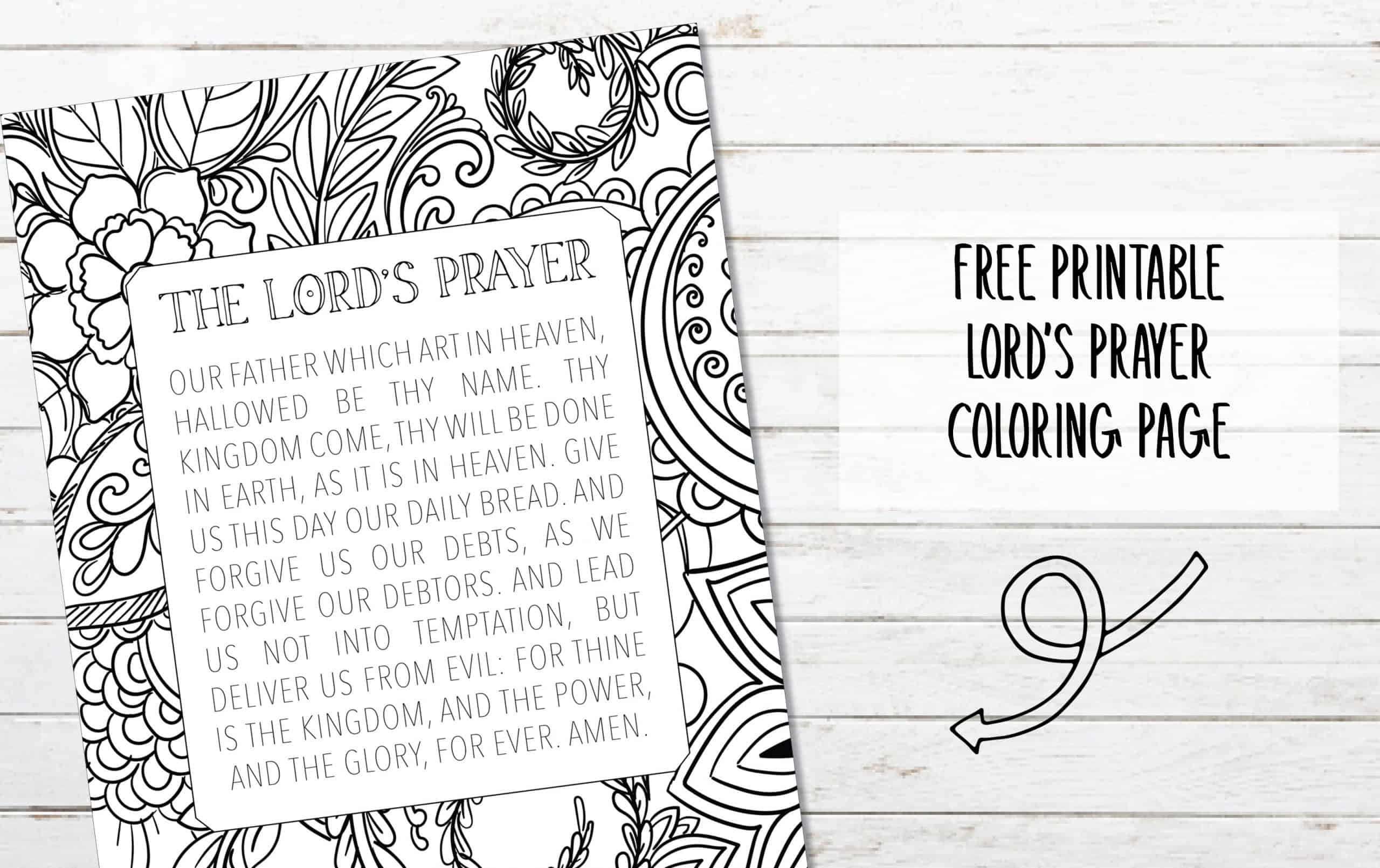 Free Printable The Lord&amp;#039;S Prayer Coloring Page - My Printable Faith throughout Free Printable Lord&amp;#039;S Prayer Coloring Pages