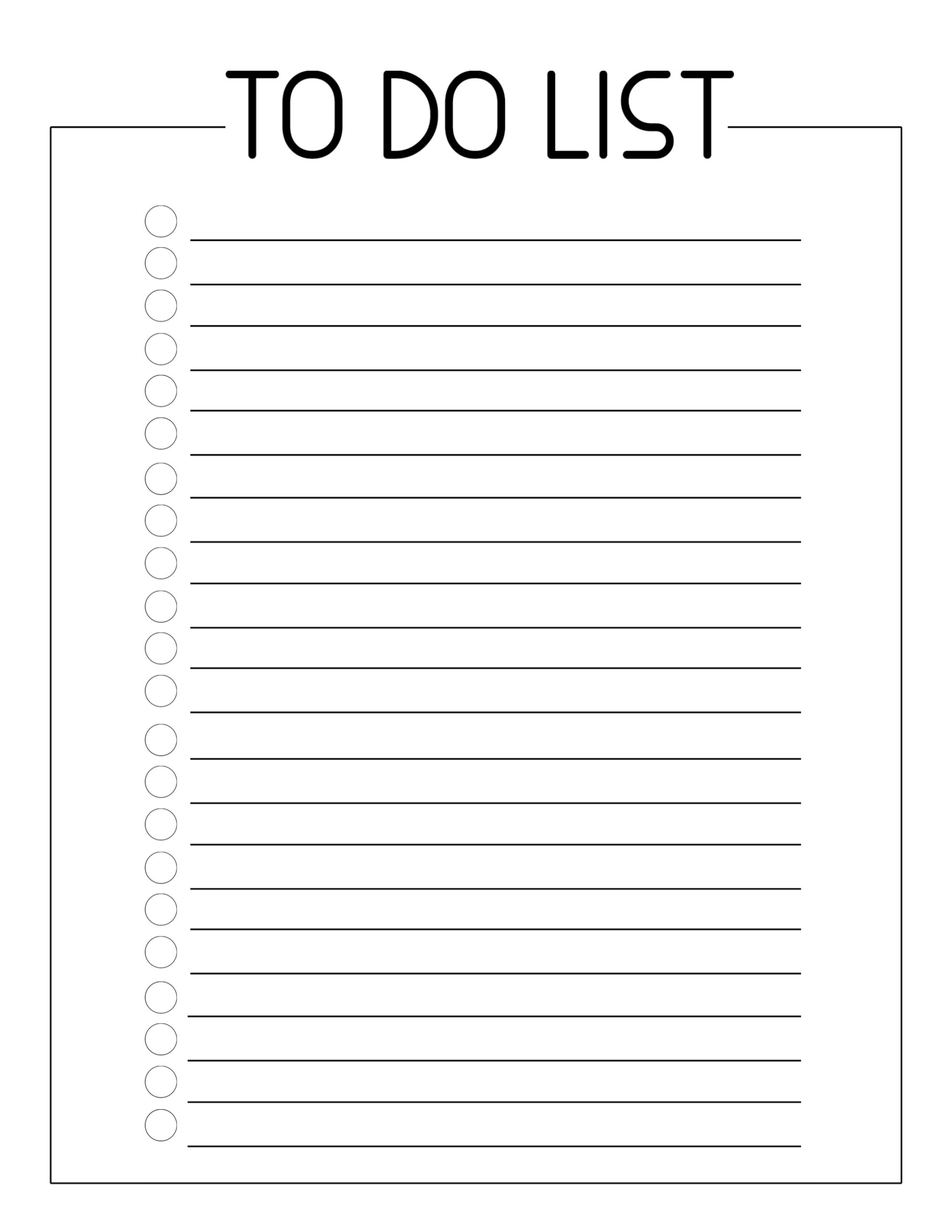 Free Printable To Do Checklist Template - Paper Trail Design for Free Printable Checklist