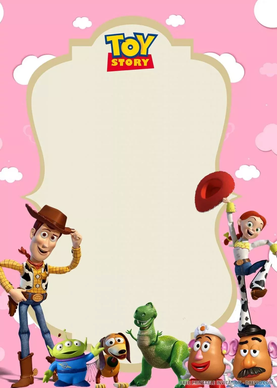 Free Printable Toy Story Birthday Invitation Template inside Toy Story Birthday Card Printable Free