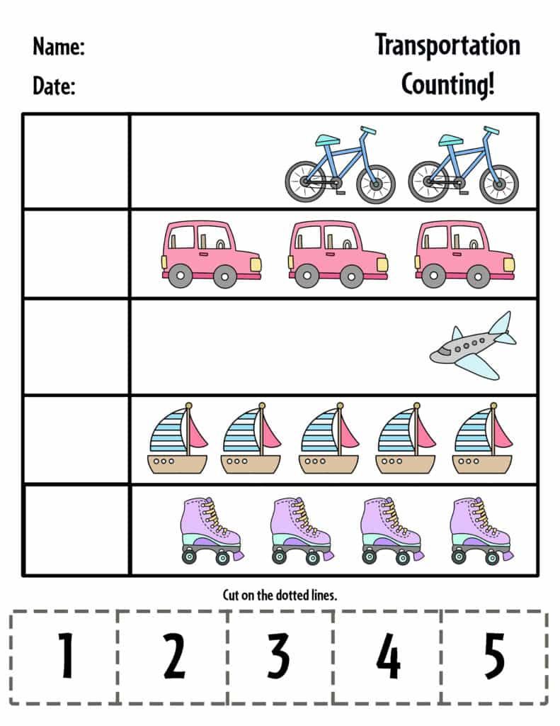 Free Printable Transportation Worksheets For Kids! ⋆ The Hollydog with regard to Free Printable Transportation Worksheets For Kids