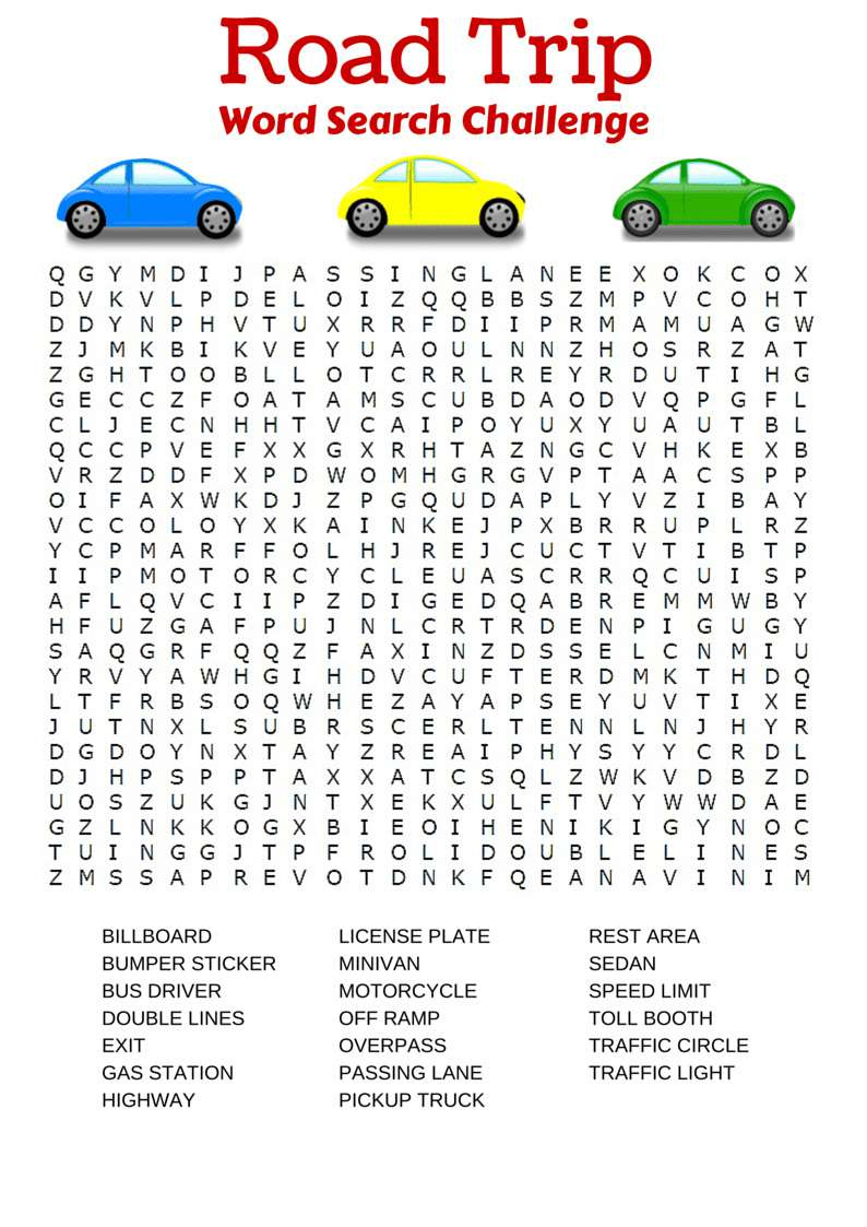 Free Printable Travel Games For Kids pertaining to Free Printable Car Ride Games