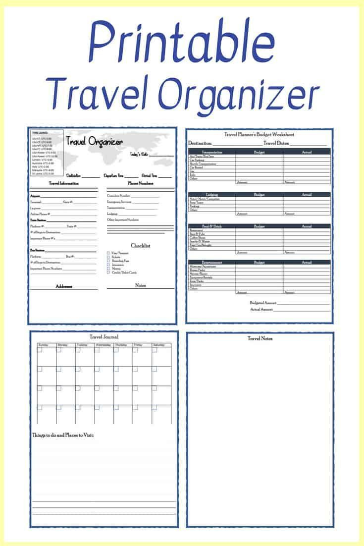 Free Printable Travel Planner - Saving You Dinero with Free Printable Itinerary