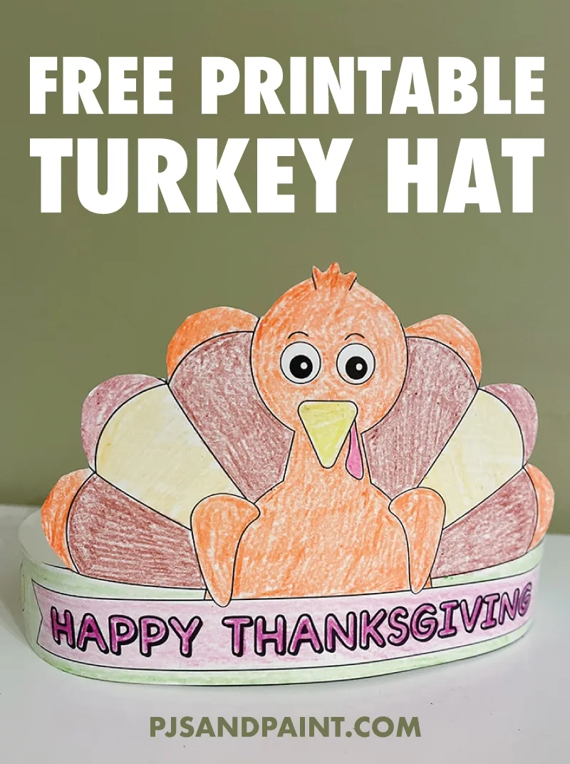 Free Printable Turkey Hat - Thanksgiving Turkey Crown with Free Printable Thanksgiving Hats