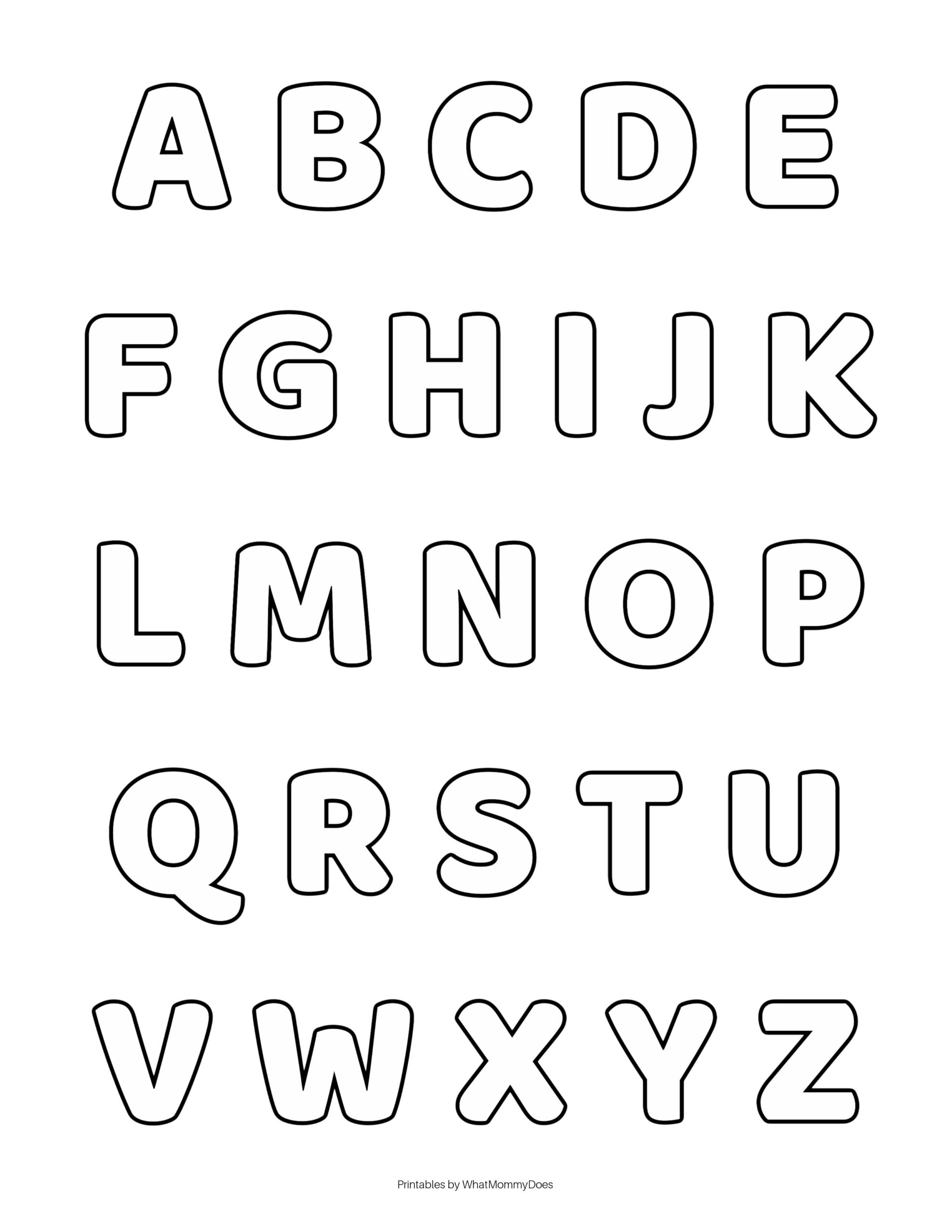 Free Printable Uppercase Alphabet Letters in Free Printable Alphabet Letters