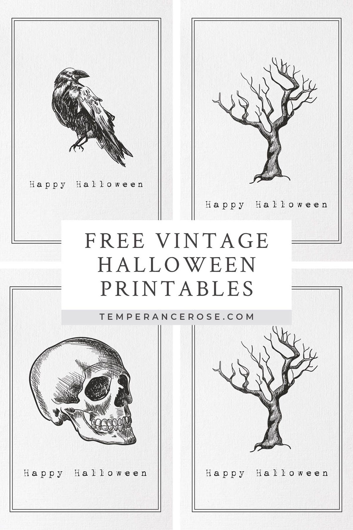 Free Printable Vintage Halloween Wall Art | Vintage Halloween in Free Vintage Halloween Printables