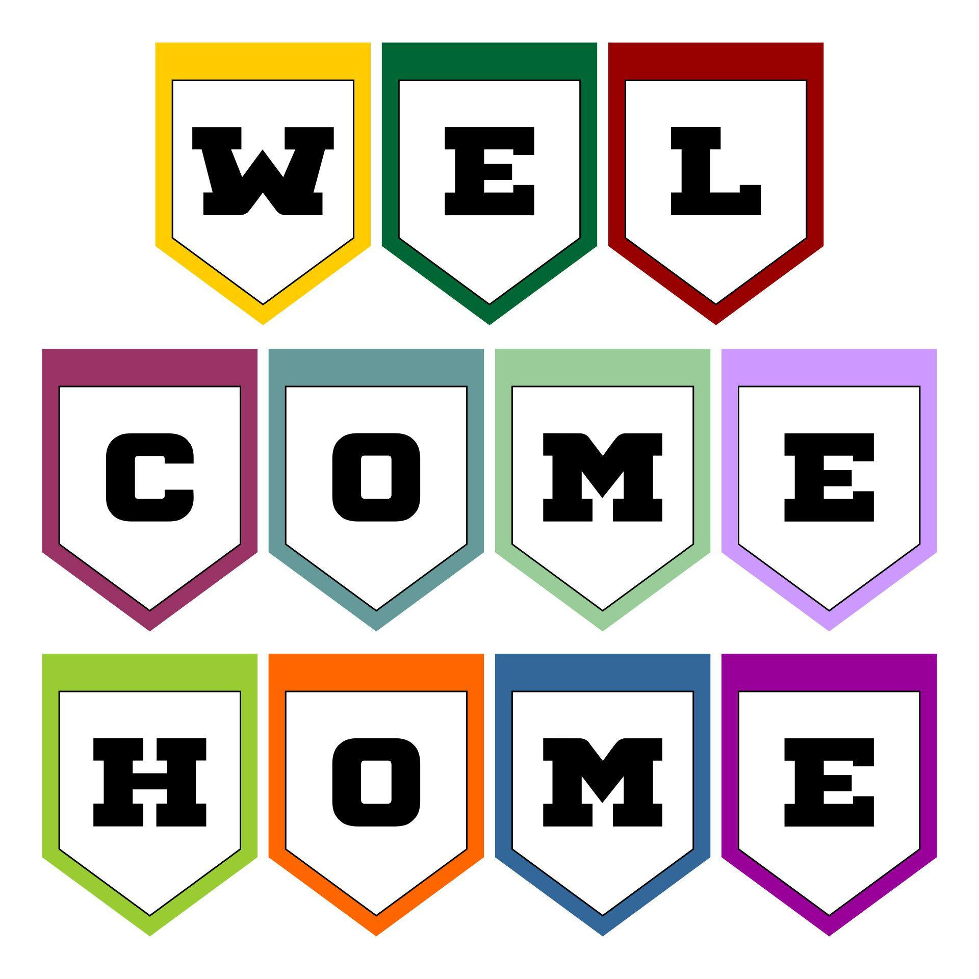 Free Printable Welcome Home Banner Template with Welcome Back Banner Printable Free