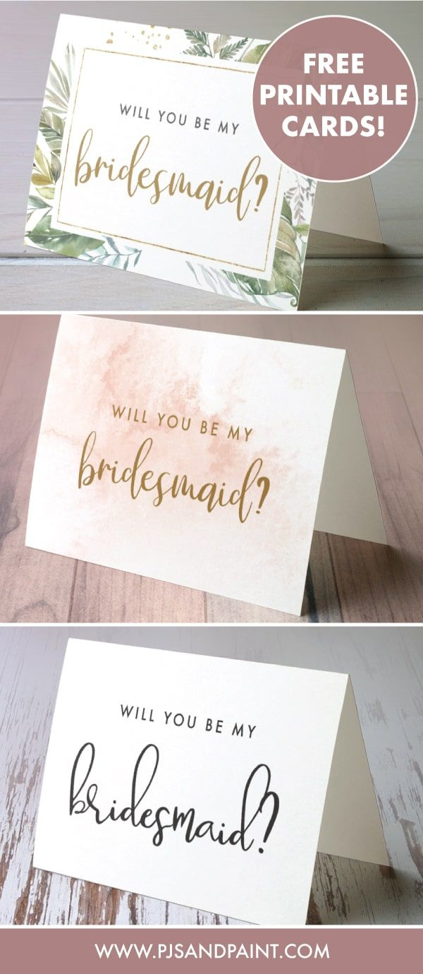 Free Printable Will You Be My Bridesmaid Cards - Volume 2 - Pjs pertaining to Free Printable Bridesmaid Proposal