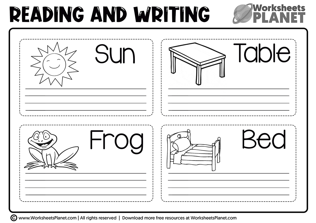 Free Printable Worksheets For Kindergarten in Free Printable Worksheets