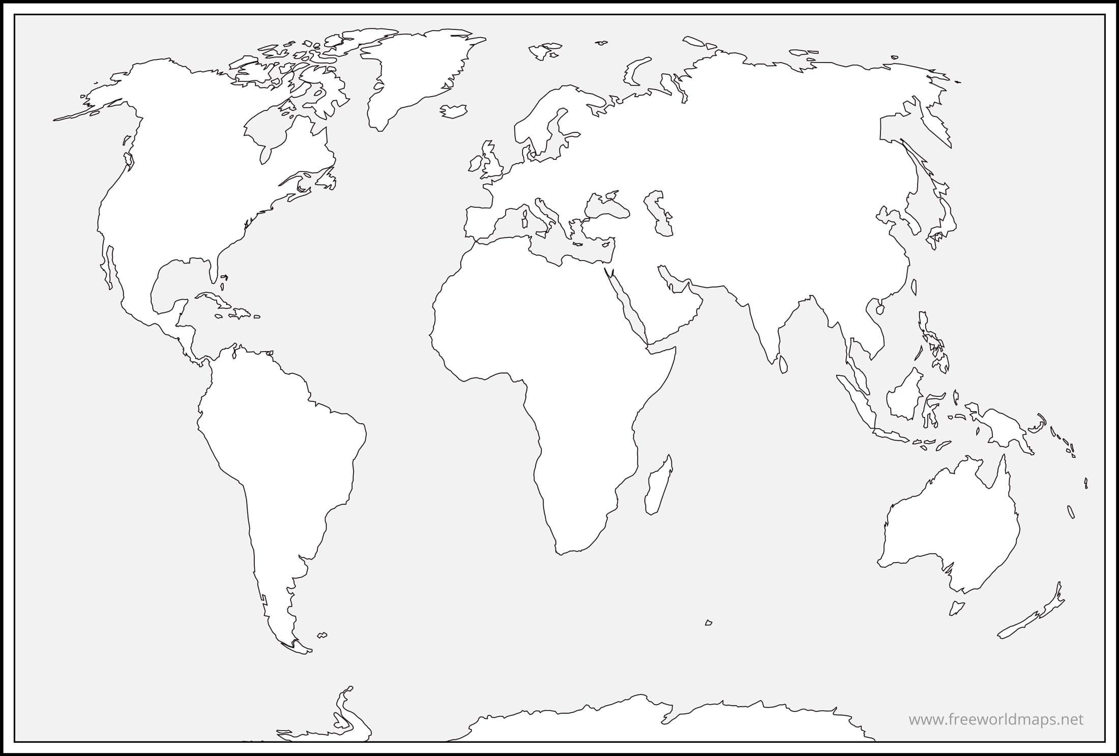 Free Printable World Maps intended for Free Printable Continent Map