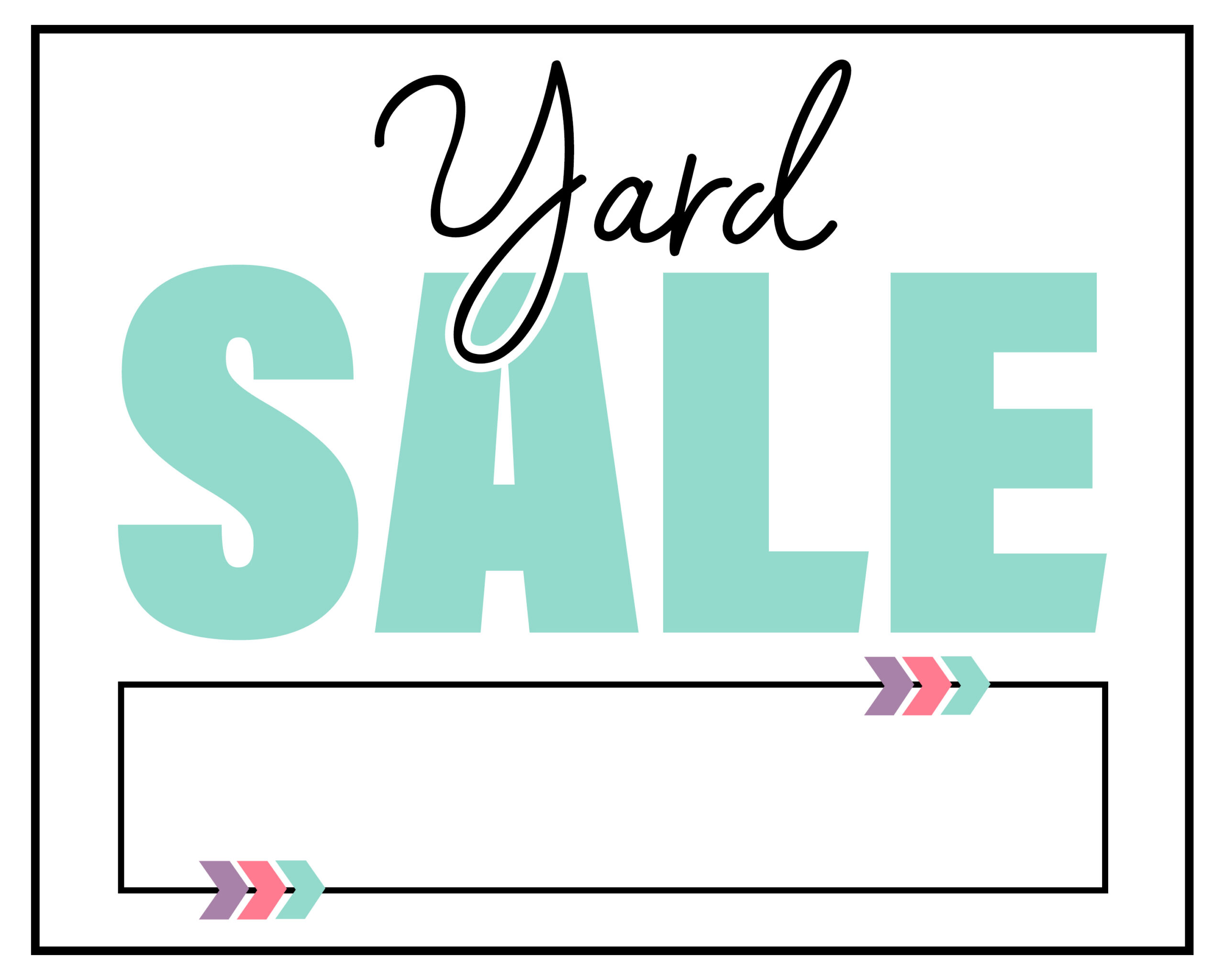 Free Printable Yard Sale Sign Collection - The Cottage Market with Free Printable Yard Sale Signs