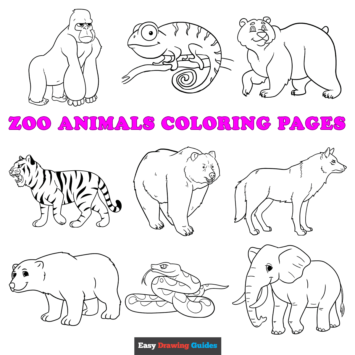 Free Printable Zoo Animals Coloring Pages For Kids regarding Free Printable Pictures of Zoo Animals