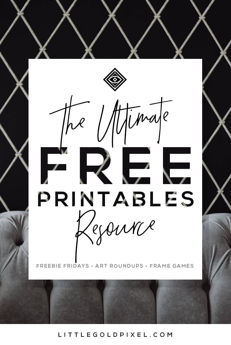 Free Printables • Free Wall Art Roundups • Little Gold Pixel with Free Printable Posters