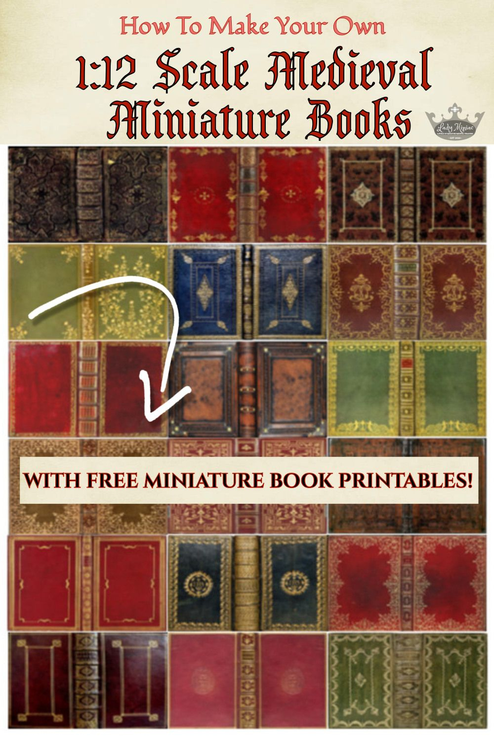 Free Printables - Make Your Own Miniature Books In 1:12 Scale inside Free Printable Miniature Book Covers