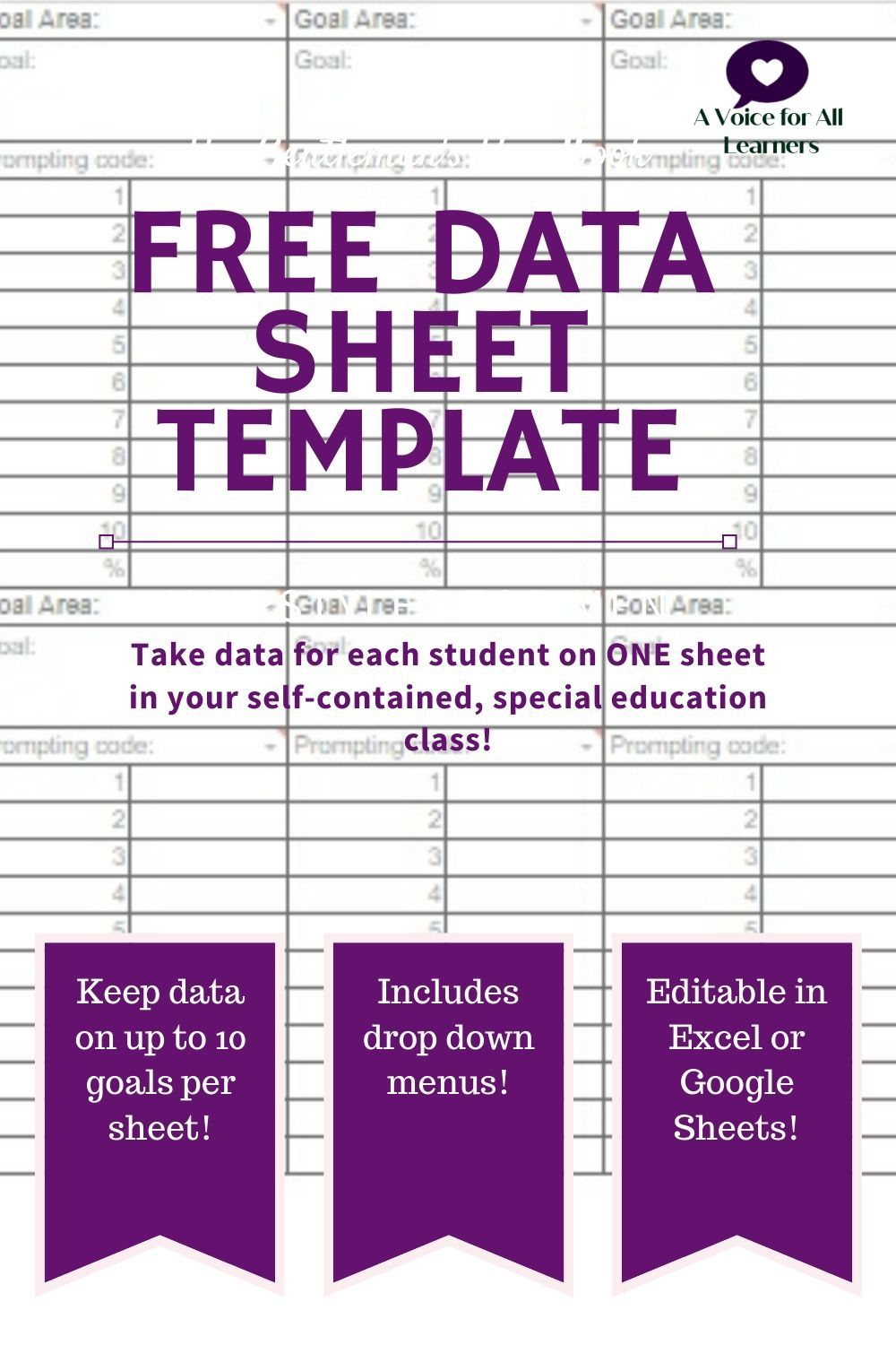 Free Progress Monitoring Data Sheet | Special Education Data throughout Free Printable Data Sheets