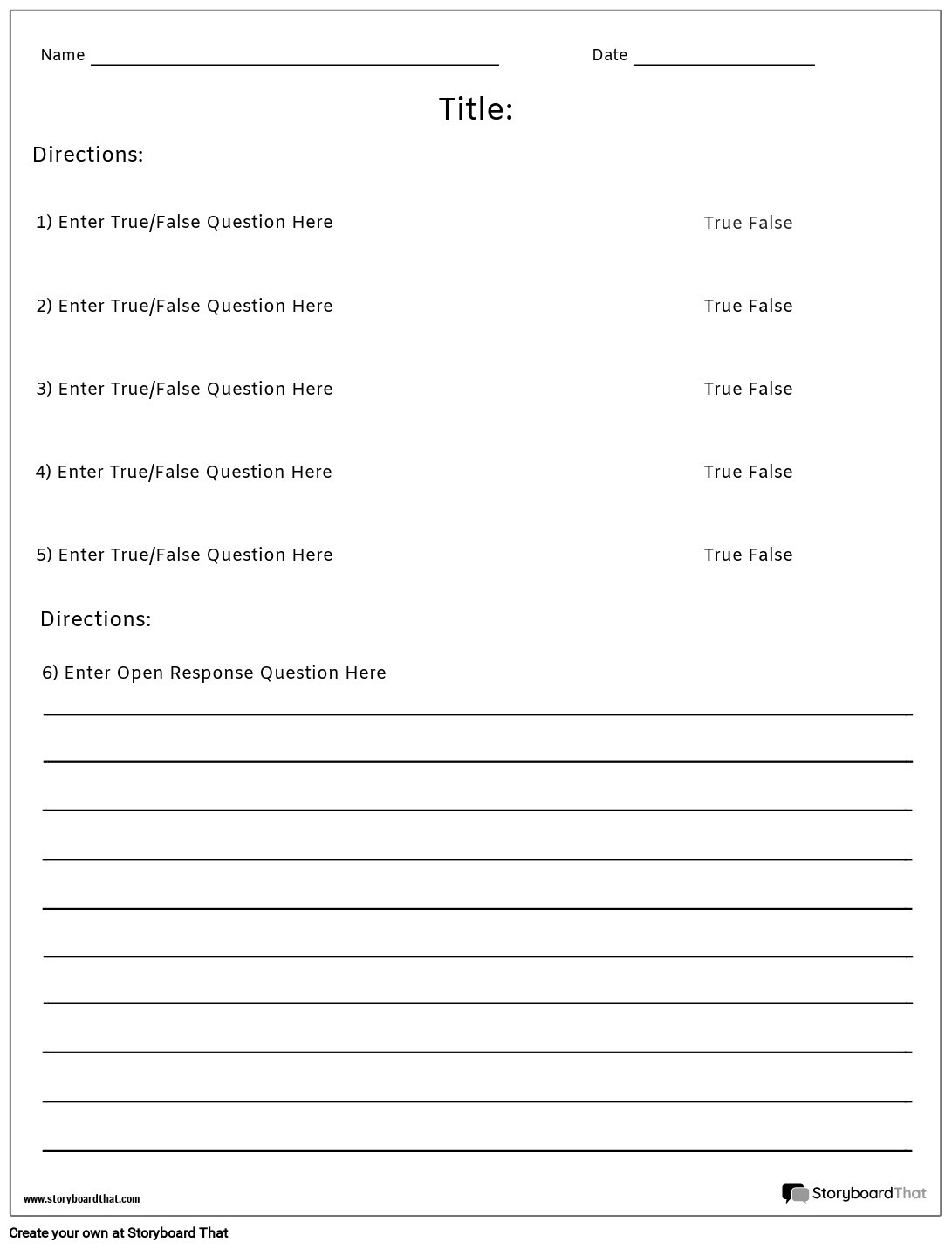 Free Quiz Maker: Online Templates For Teachers&amp;#039; Tests pertaining to Free Printable Test Maker For Teachers