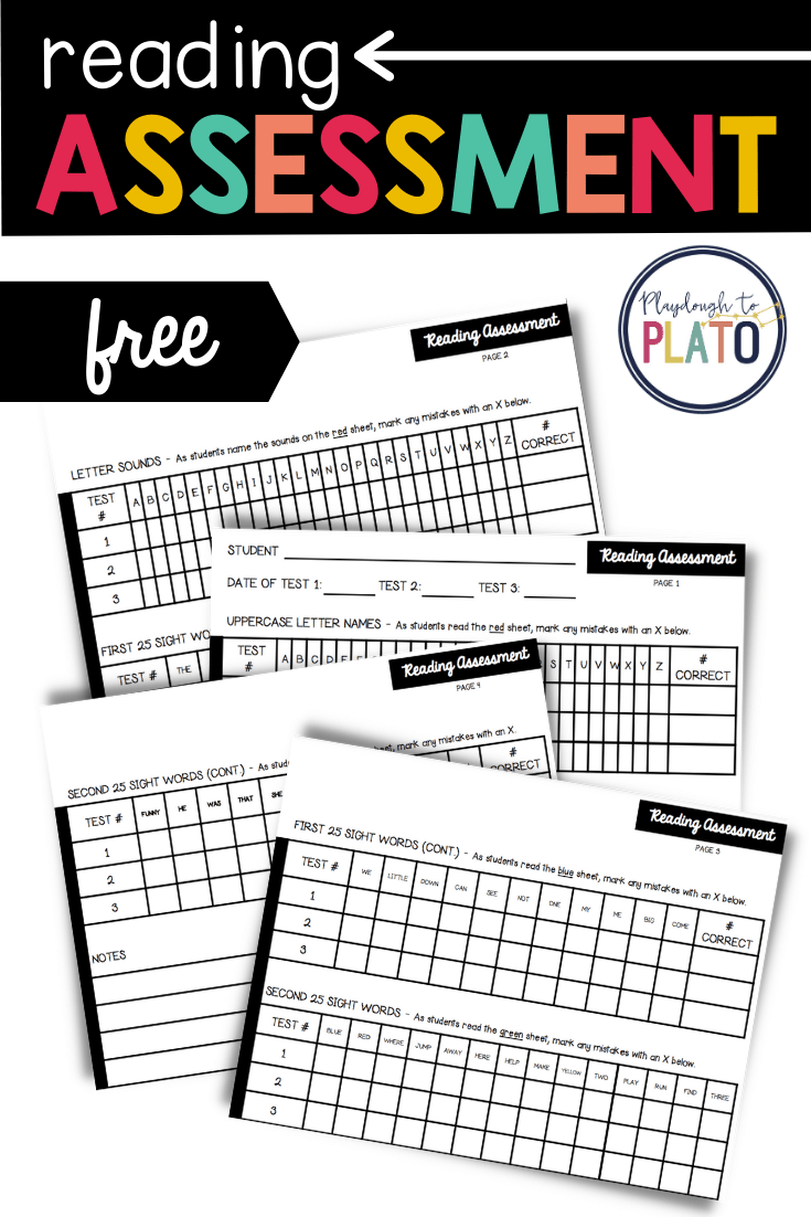 Free Reading Assessment - Playdough To Plato with regard to Free Printable Reading Level Assessment Test