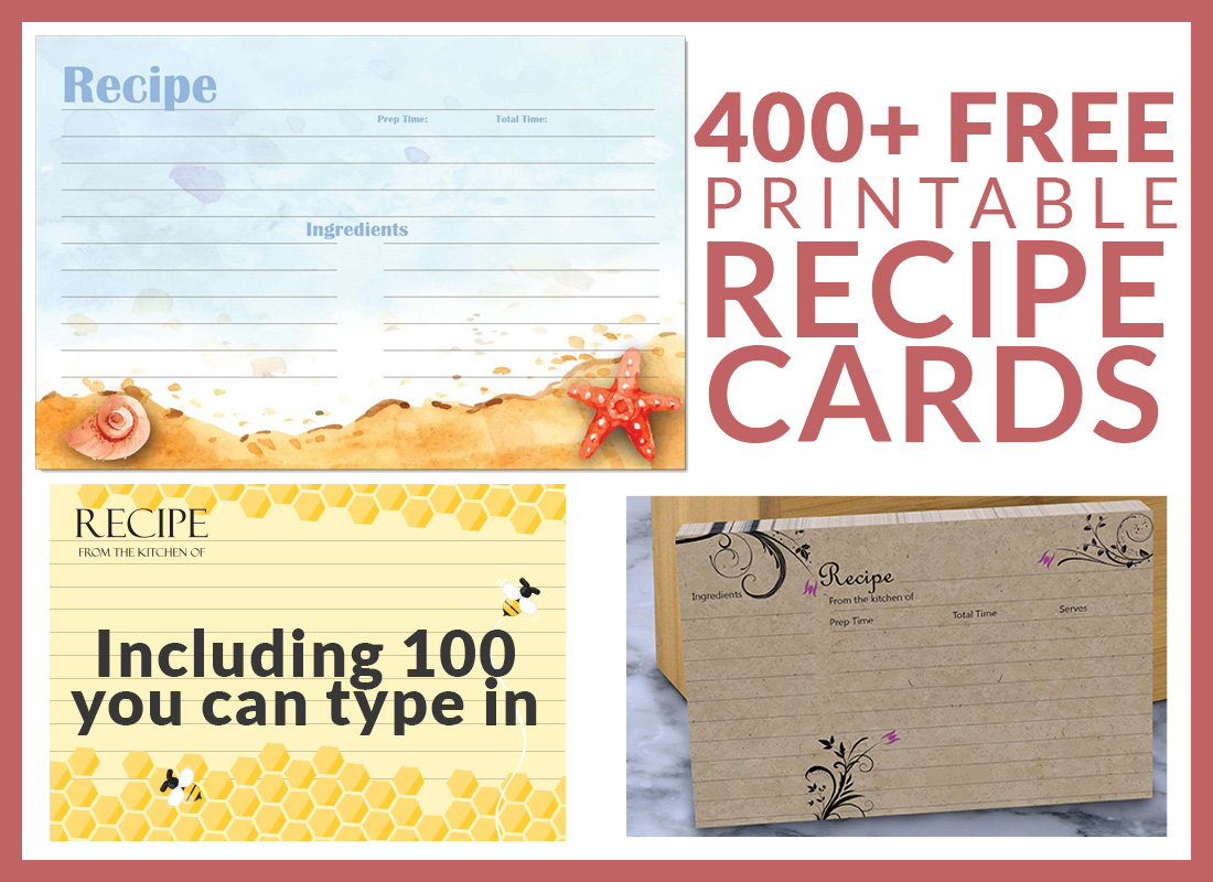 Free Recipe Cards - Cookbook People within Free Printable Recipe Cards