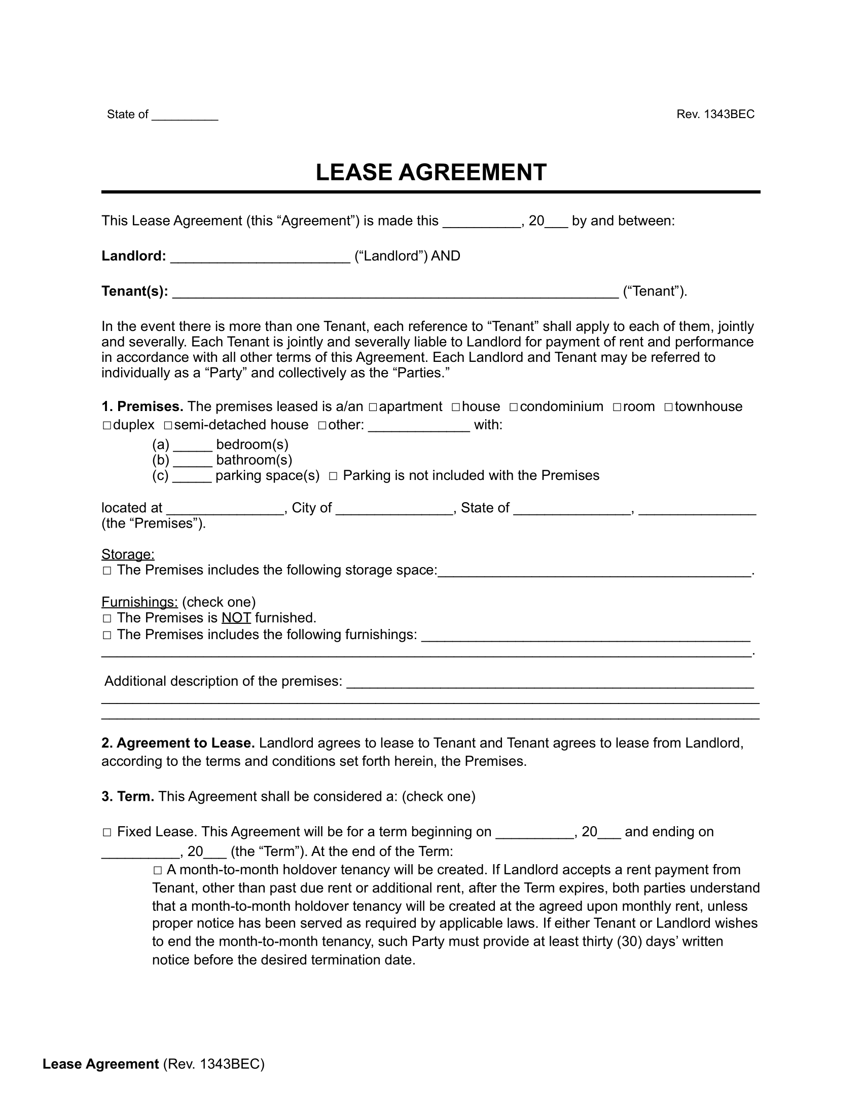 Free Rental &amp;amp; Lease Agreement Templates | Pdf &amp;amp; Word pertaining to Rental Agreement Forms Free Printable