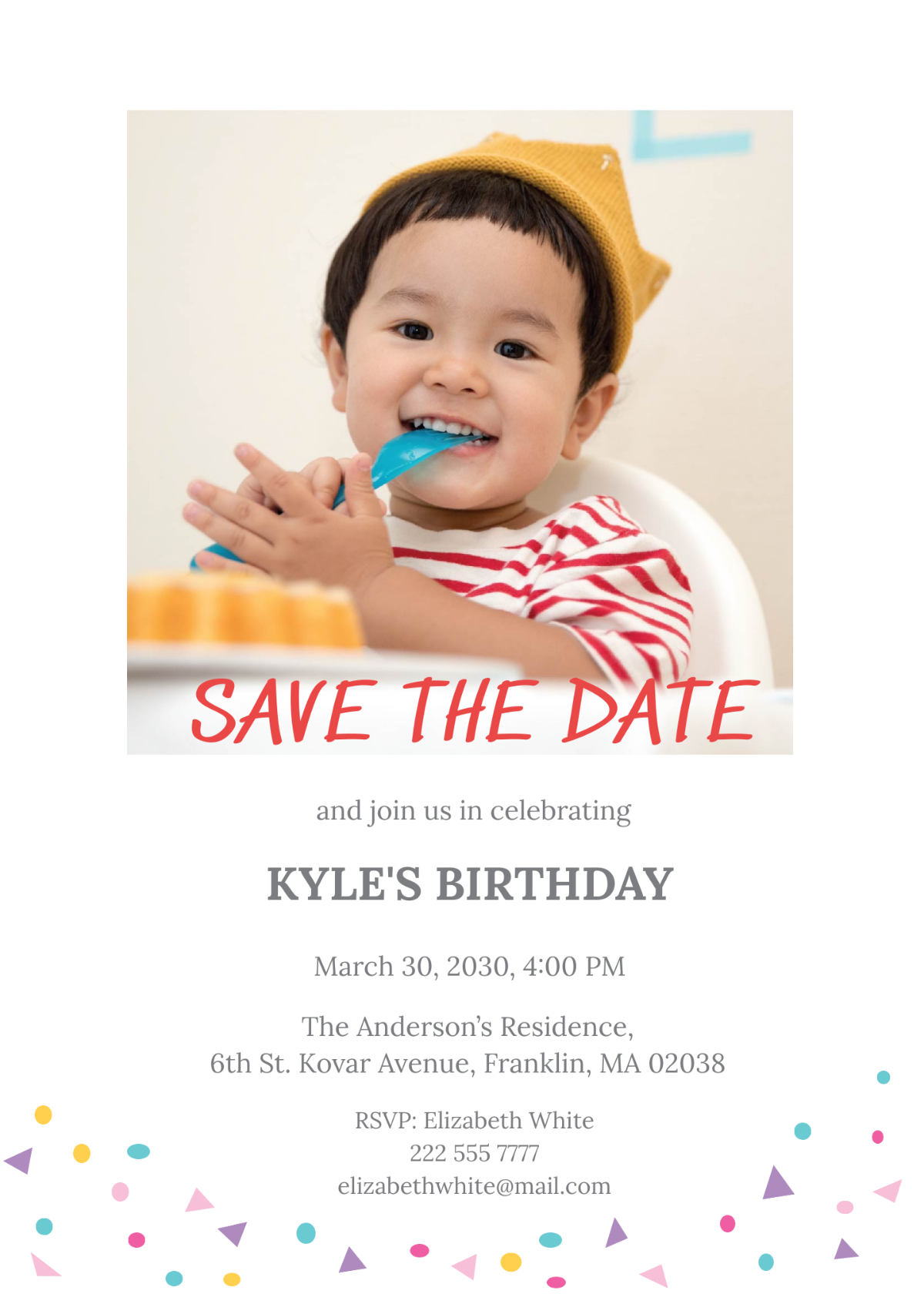 Free Save The Date Templates &amp;amp; Examples - Edit Online &amp;amp; Download inside Free Printable Save The Date Birthday Invitations