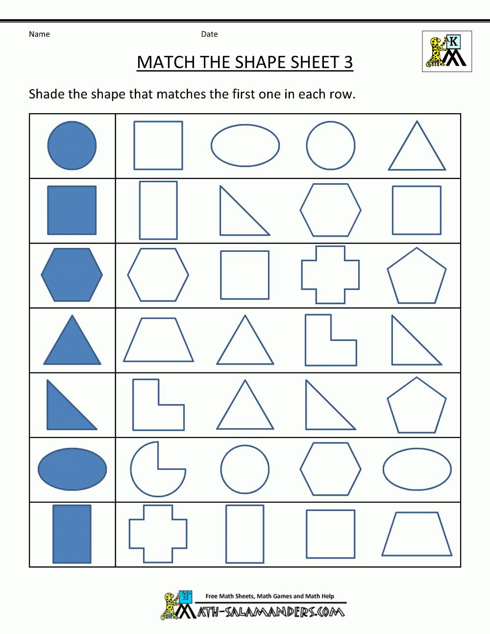 Free Shape Worksheets Kindergarten intended for Shapes Worksheets Printable Free