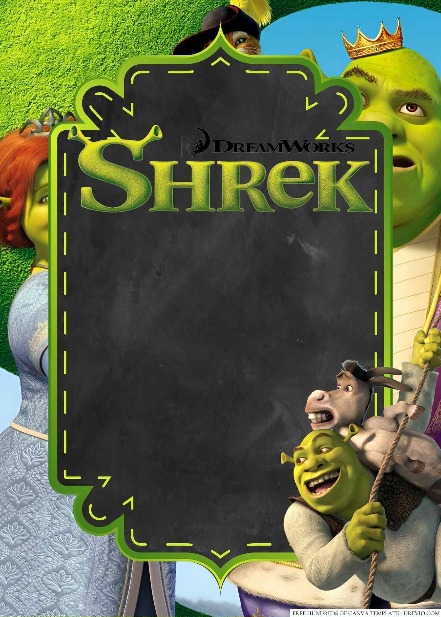 Free Shrek Birthday Invitation Templates Check More At Https://Www pertaining to Free Printable Shrek Invitations