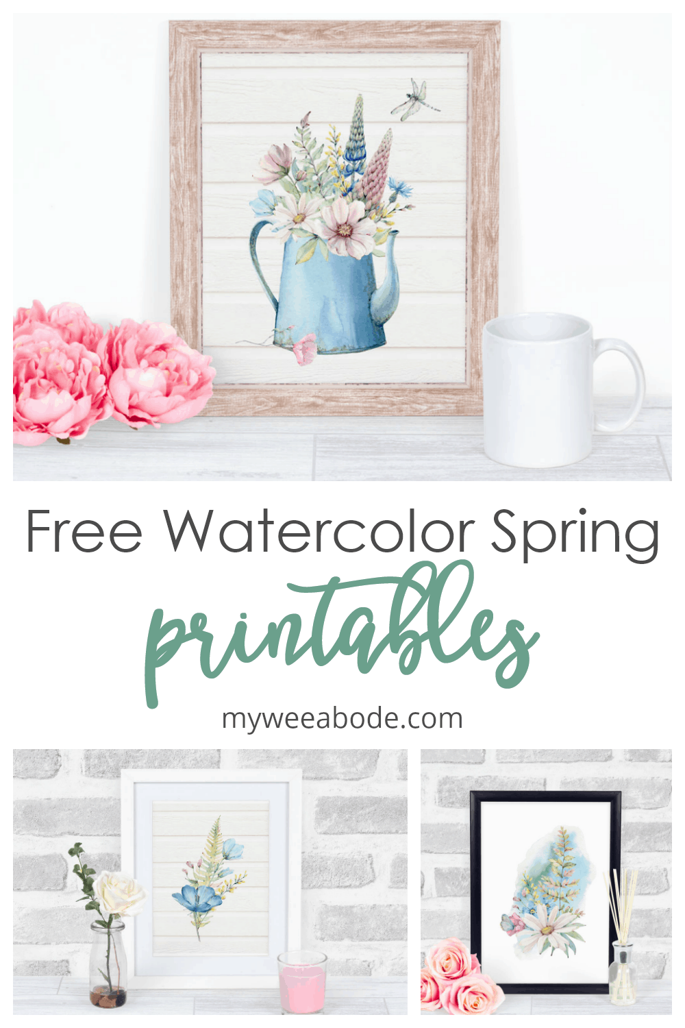 Free Spring Watercolor Wall Art Printables - inside Free Watercolor Printables