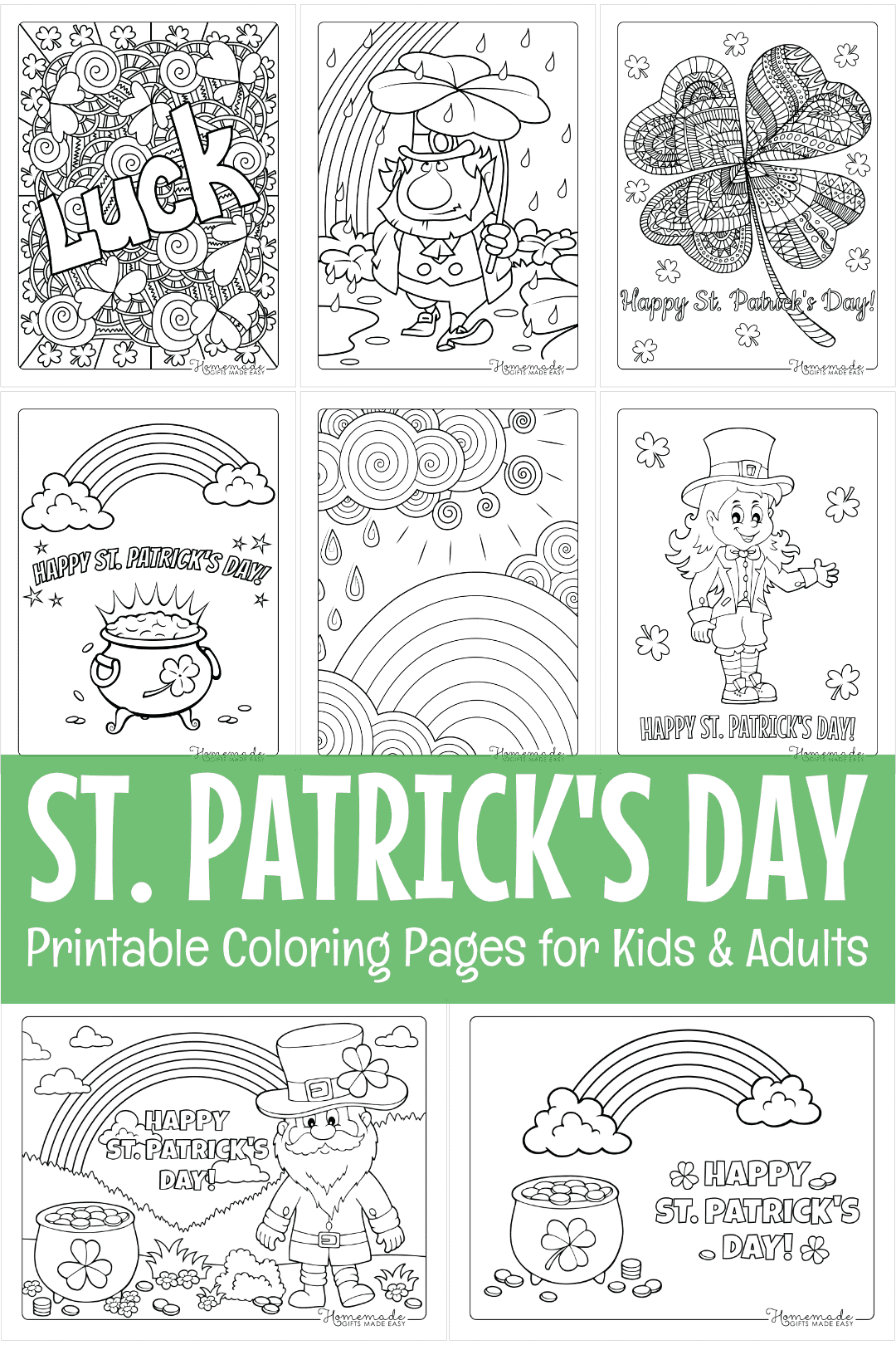 Free St Patrick&amp;#039;S Day Coloring Pages For Kids &amp;amp; Adults within Free St Patrick&amp;#039;S Day Printables