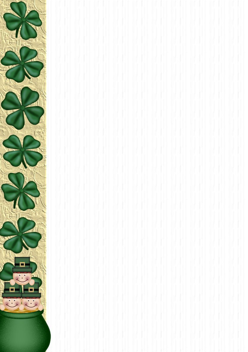 Free-Stationery St. Patrick&amp;#039;S Day A4 Template Downloads throughout Free Printable St Patricks Day Stationery