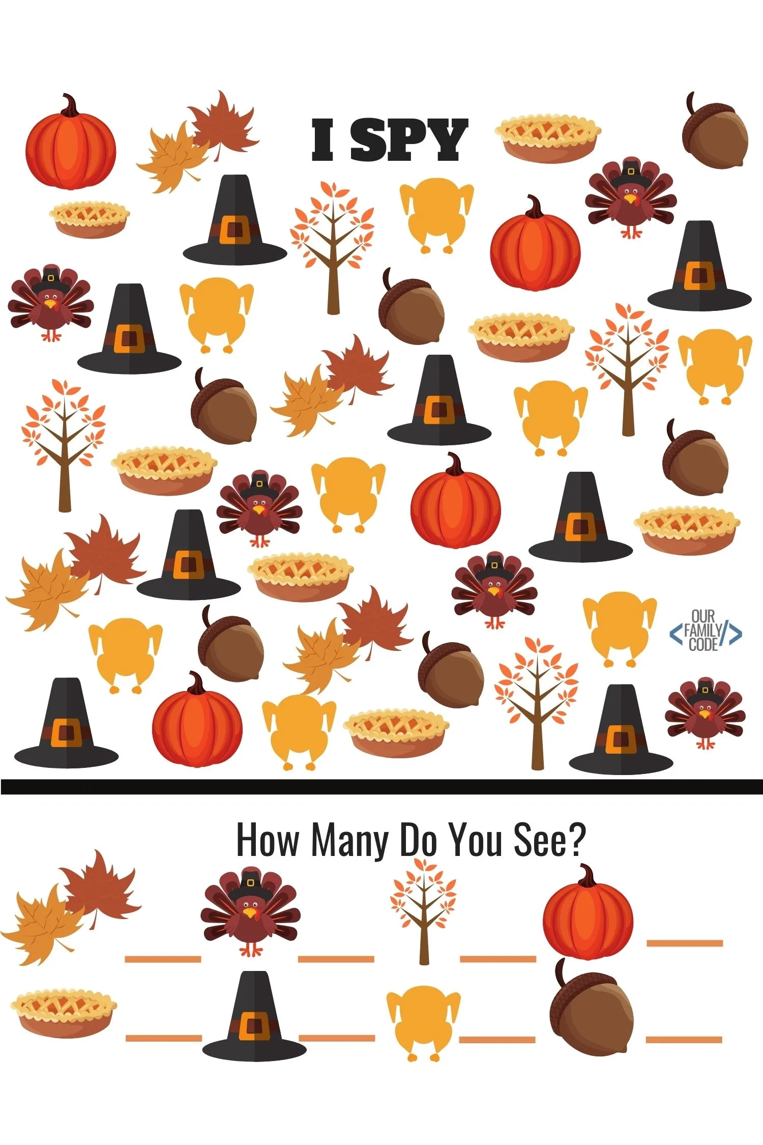 Free Thanksgiving Activity Worksheets For Kids - Our Family Code pertaining to Free Printable Kindergarten Thanksgiving Activities