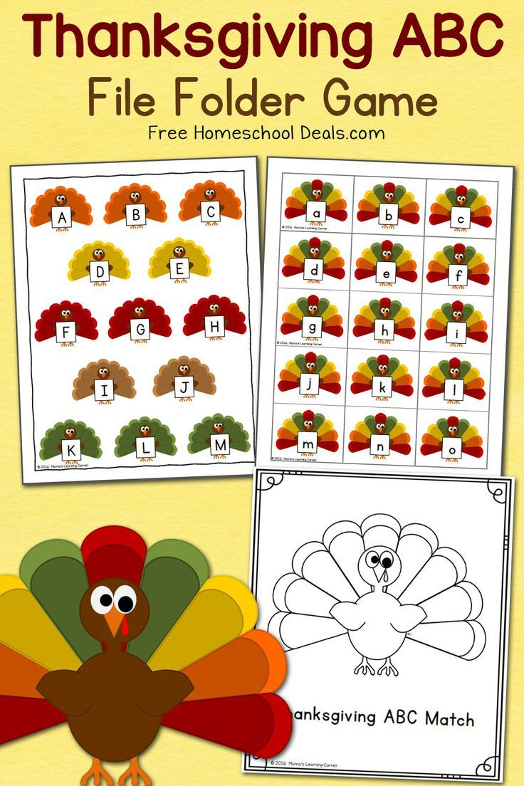 Free Thanksgiving File Folder Game (Instant Download) | Folder pertaining to Free Printable Fall File Folder Games