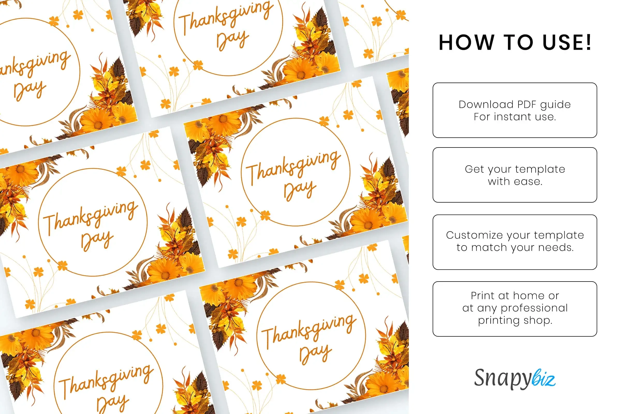 Free Thanksgiving Printable Cards | Snapybiz intended for Free Printable Personalized Thanksgiving Place Cards