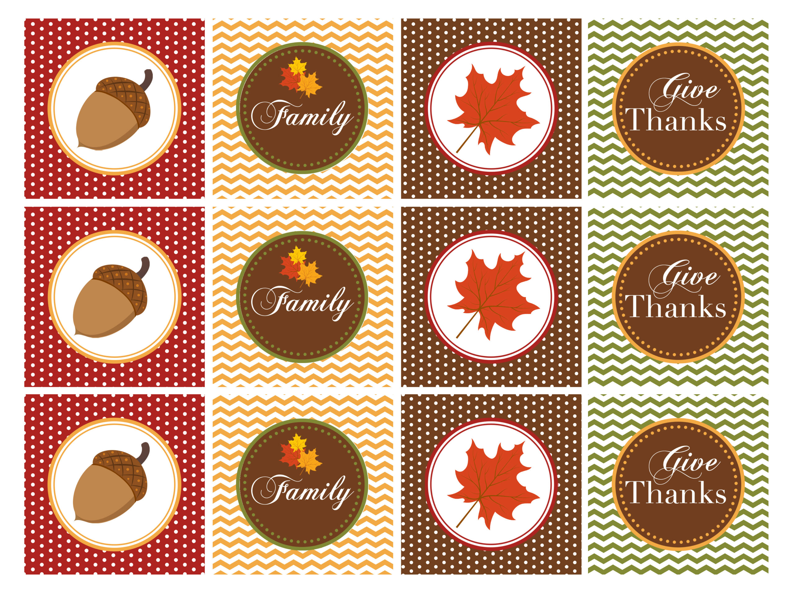 Free Thanksgiving Printables From Forever Your Prints | Catch My Party regarding Thanksgiving Cupcake Toppers Printable Free