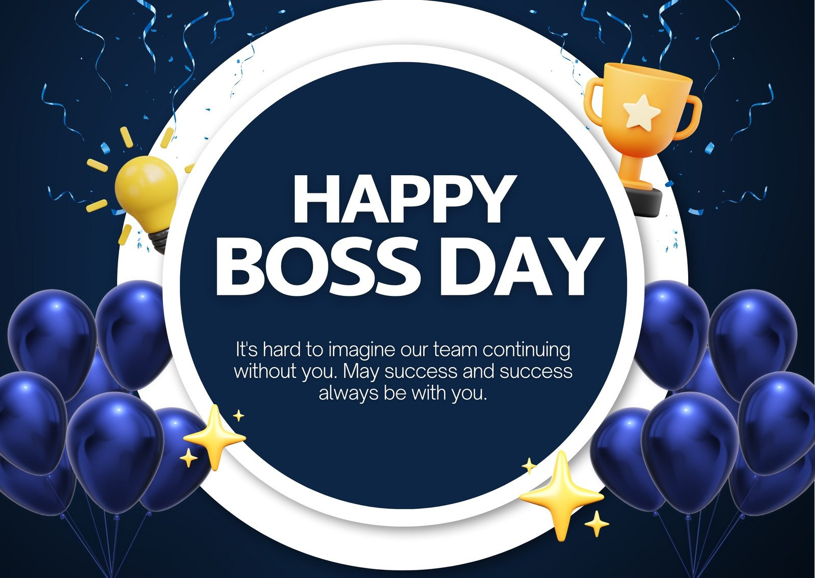 Free To Customize And Print Boss Day Card Templates | Canva pertaining to Free Printable Boss&amp;#039;S Day Cards