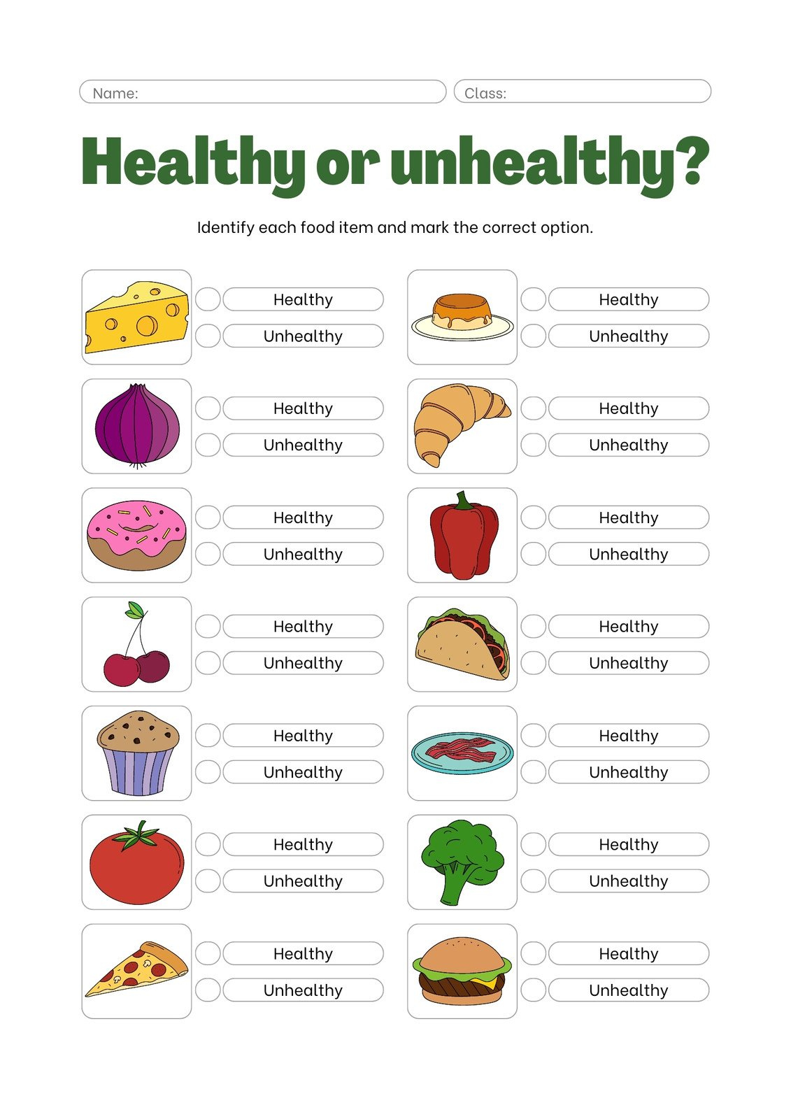 Free To Customize And Print Food Worksheet Templates | Canva pertaining to Free Printable Healthy Eating Worksheets
