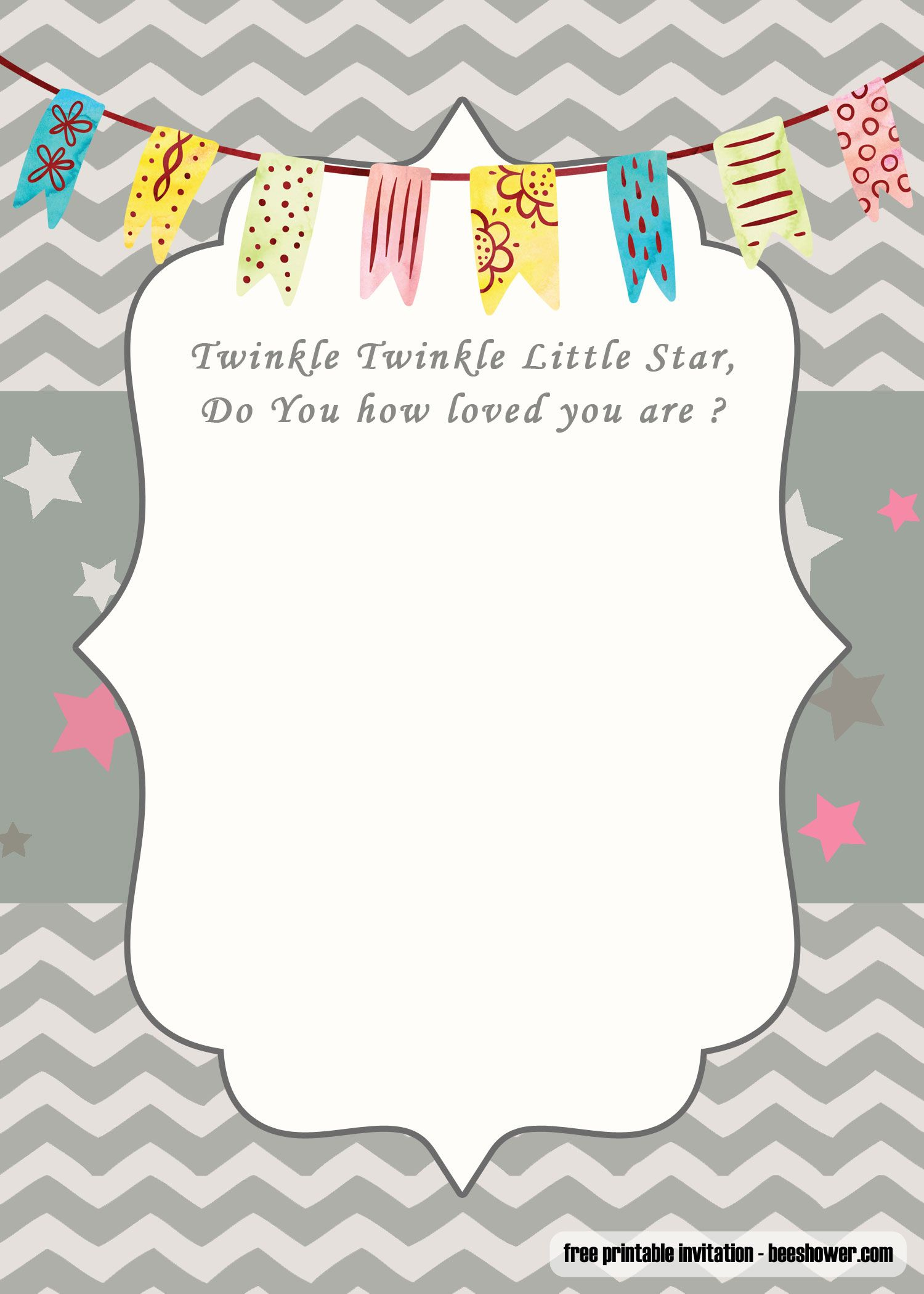 Free Twinkle-Twinkle Little Star Baby Shower Invitations | Baby pertaining to Free Printable Twinkle Twinkle Little Star Baby Shower Invitations