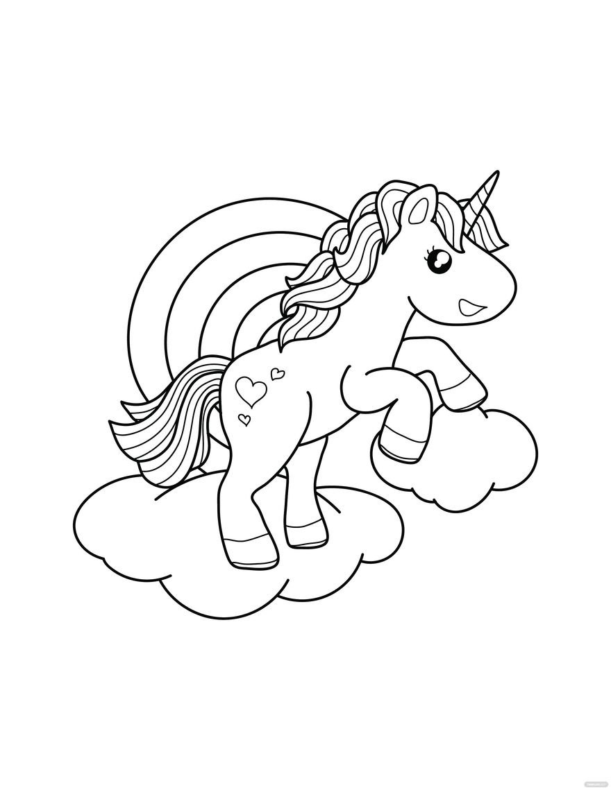 Free Unicorn Coloring Page Templates &amp;amp; Examples - Edit Online with regard to Free Printable Unicorn Template