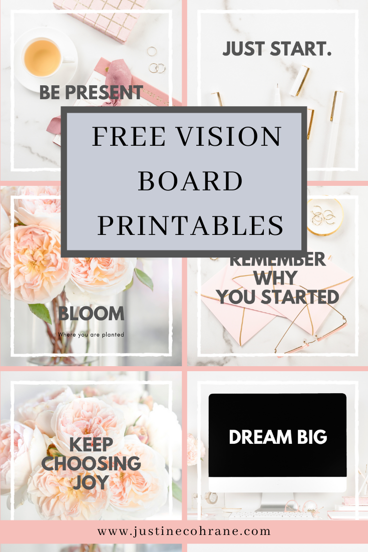 Free Vision Board Printables — Justine Cochrane with Free Vision Board Printables