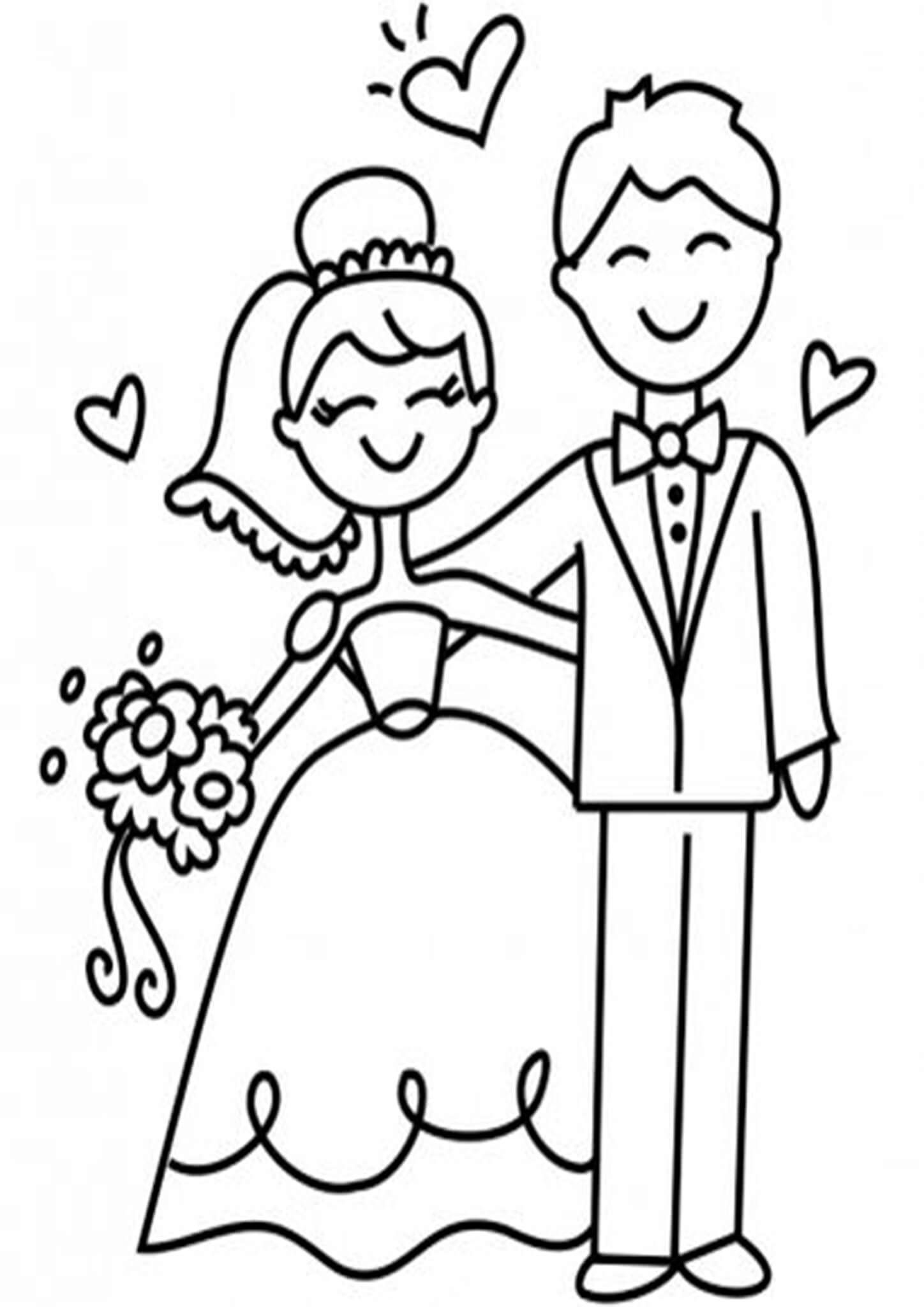 Free Wedding Coloring Pages For Kids intended for Wedding Coloring Book Free Printable