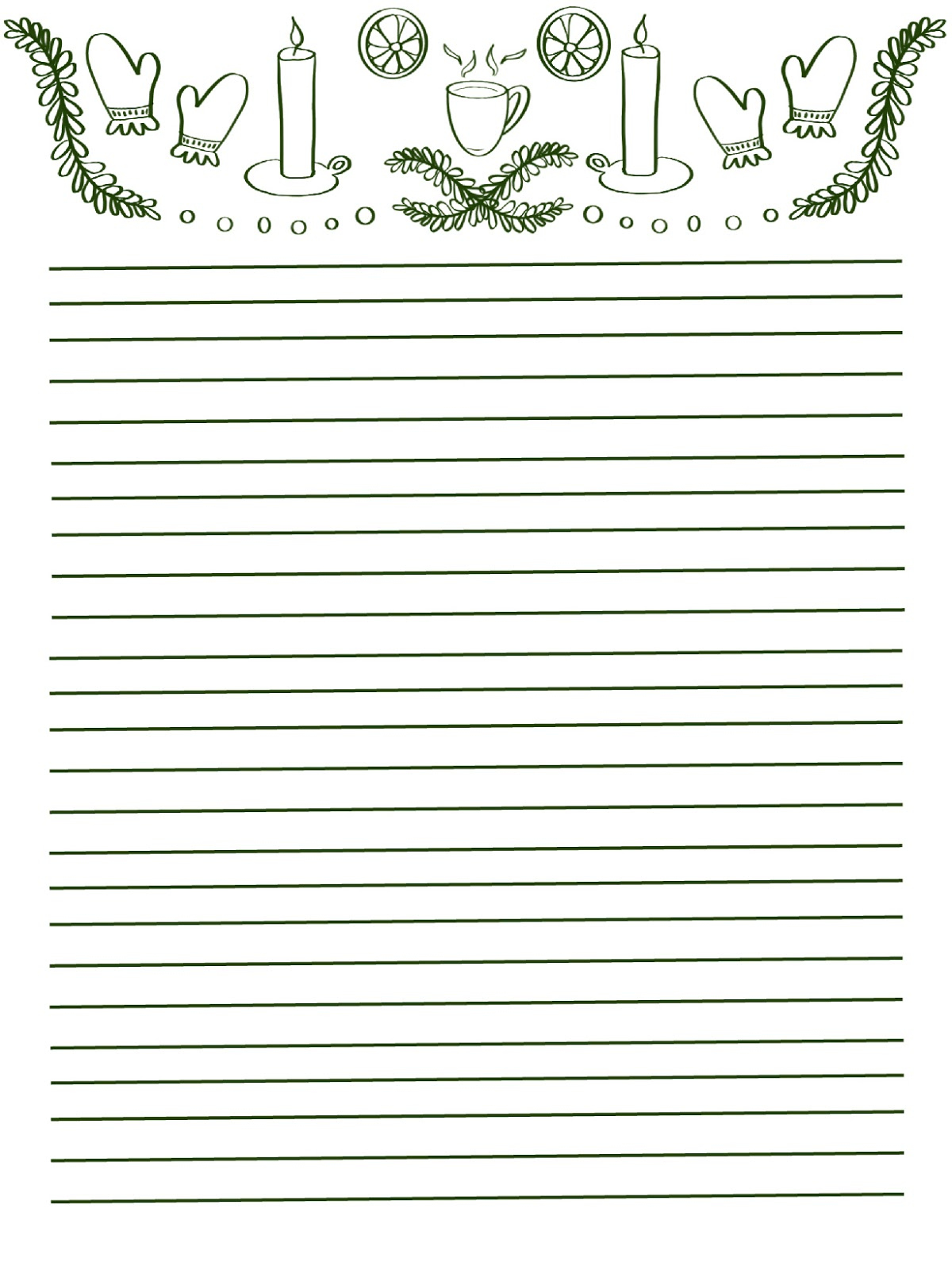 Free Winter Stationery Printable with regard to Free Printable Winter Stationery