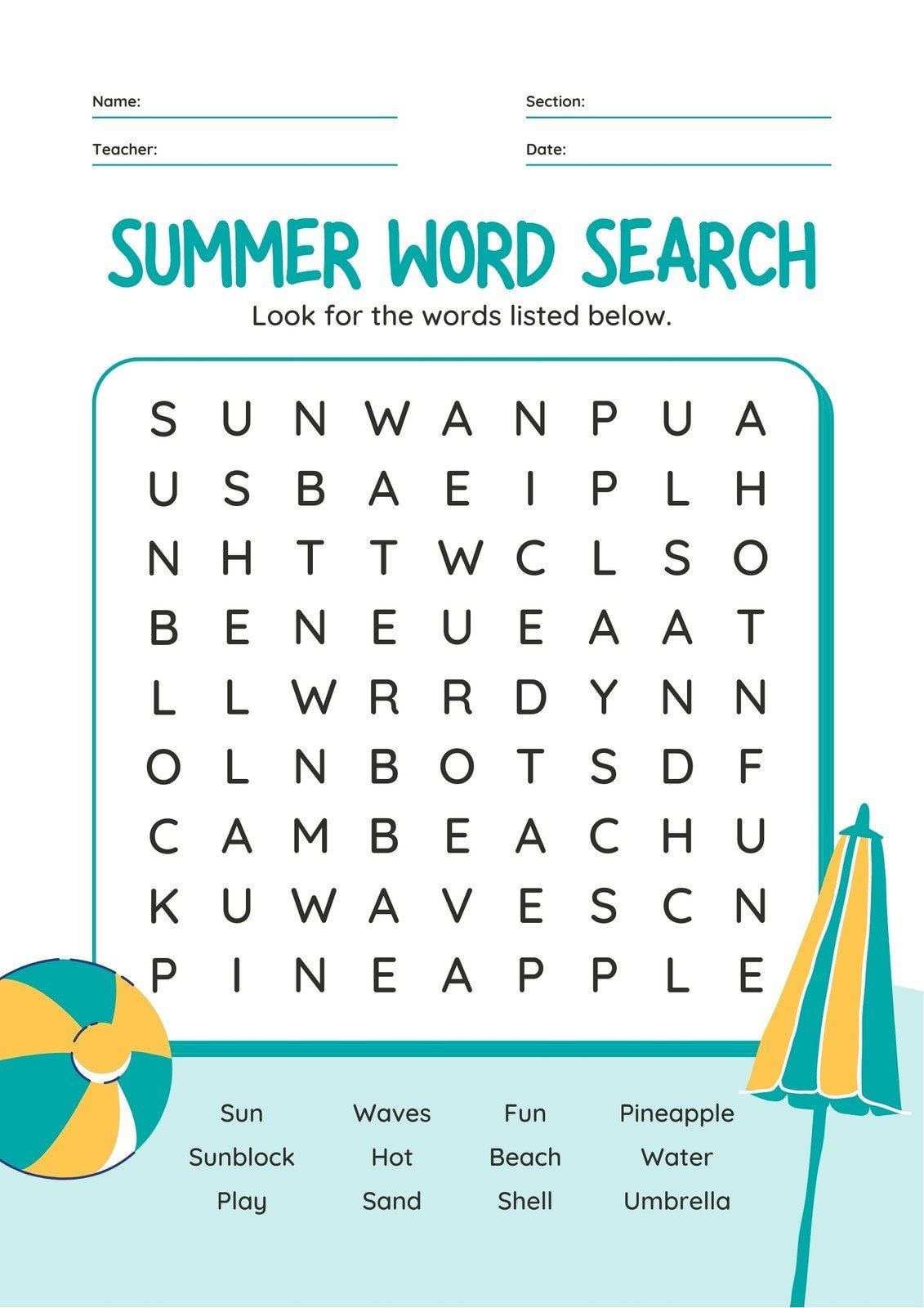 Free Word Search Maker – Make Your Own Word Search | Canva with Free Online Printable Word Search