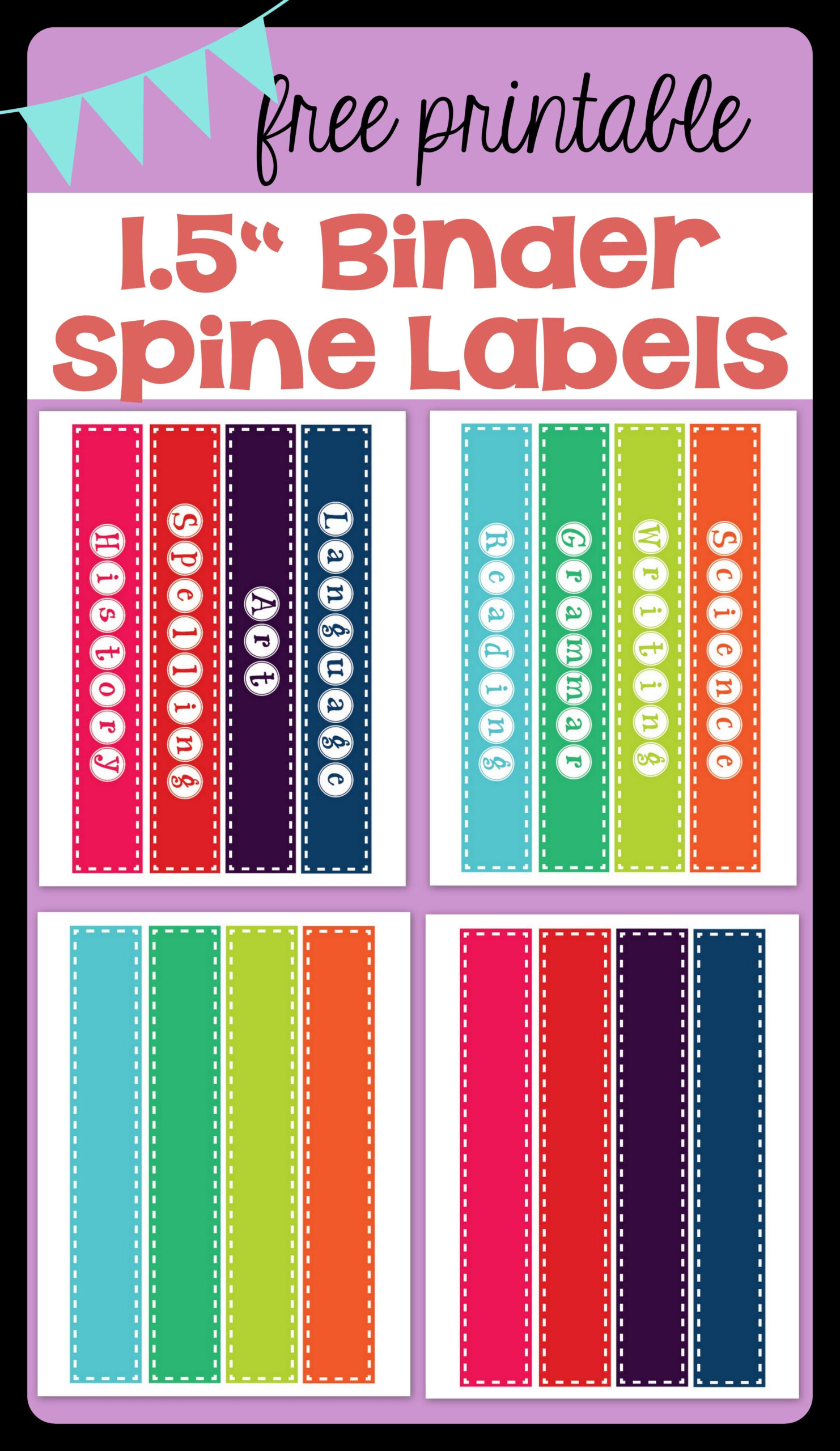 Freebie* Binder Spine Labels | Binder Spine Labels, Classroom within Printable Binder Spine Inserts Free