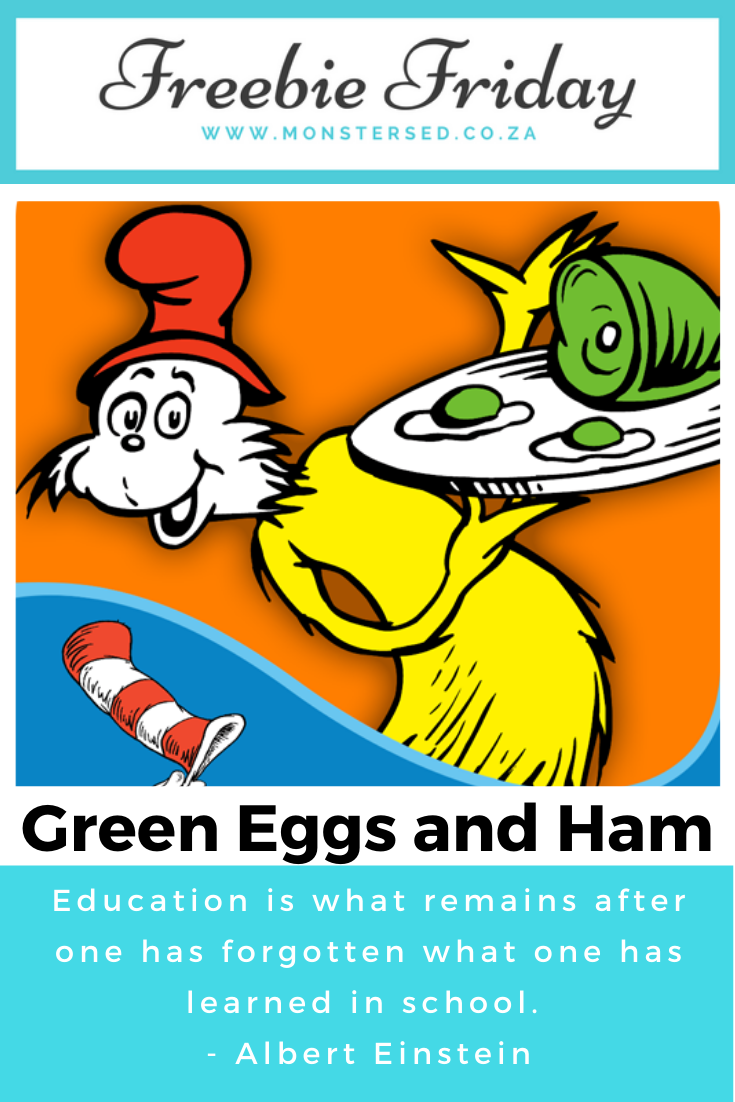 Freebie Friday ~ Green Eggs And Hamdr Seuss - Monsters Ed with regard to Green Eggs And Ham Free Printables