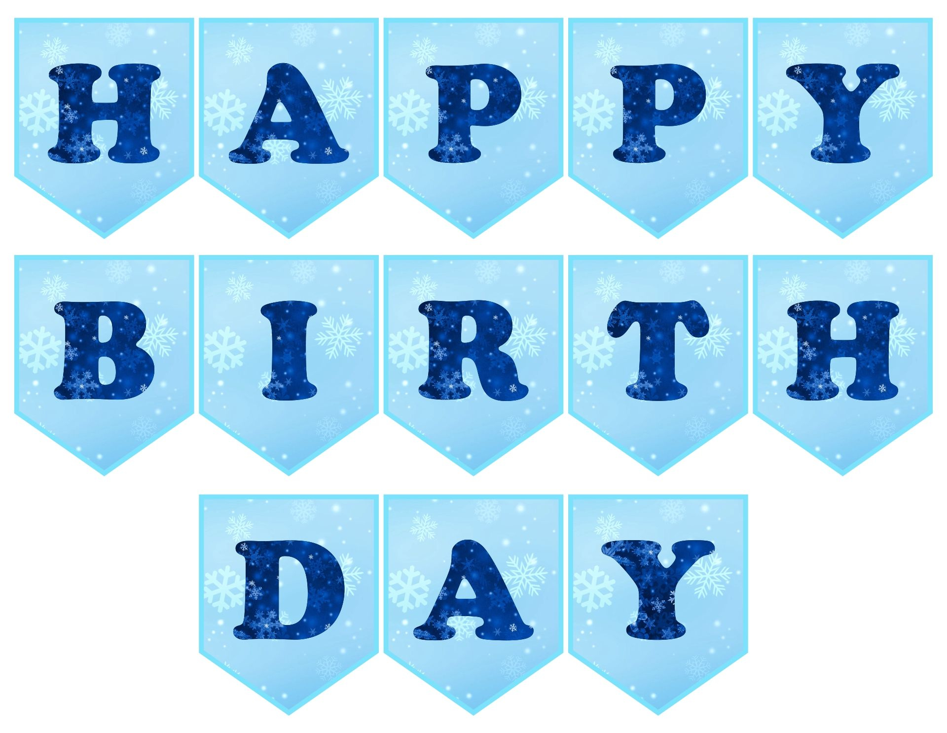 Frozen Banner Happy Birthday - 10 Free Pdf Printables | Printablee pertaining to Frozen Birthday Banner Printable Free