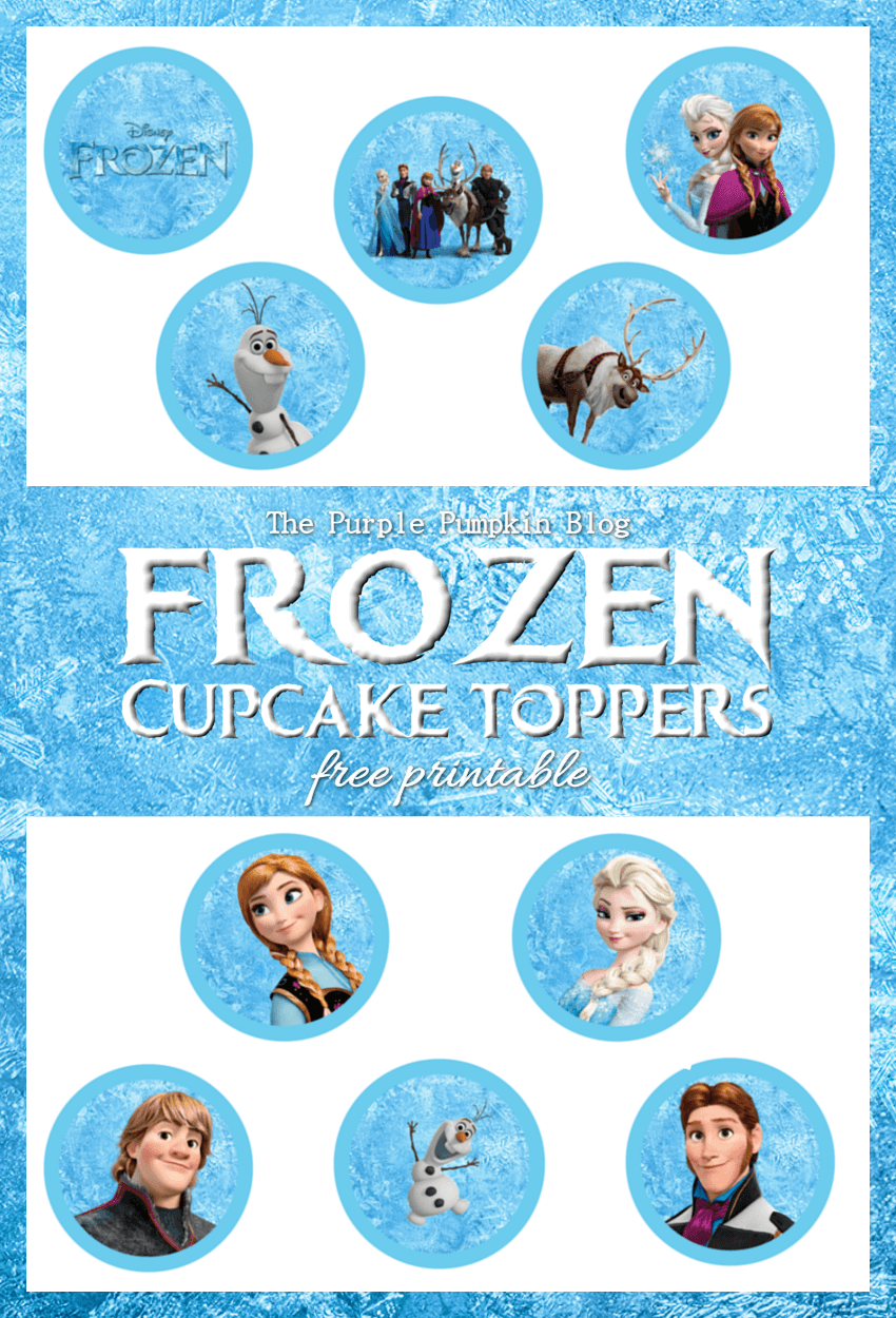 Frozen Cupcake Toppers - Free Printable! within Frozen Cupcake Toppers Free Printable