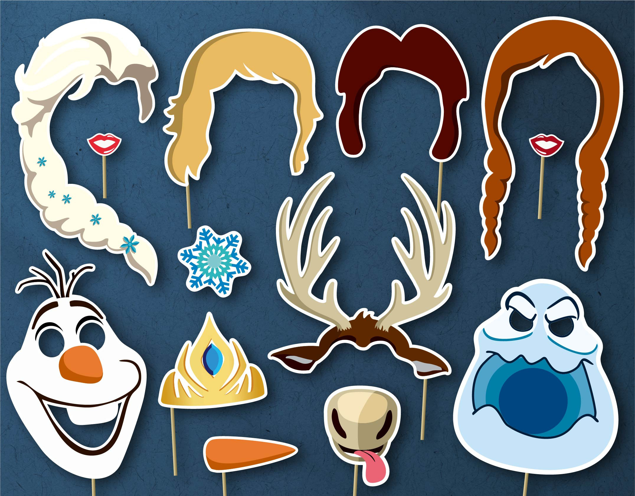 Frozen Photo Booth - Etsy in Free Printable Frozen Photo Booth Props
