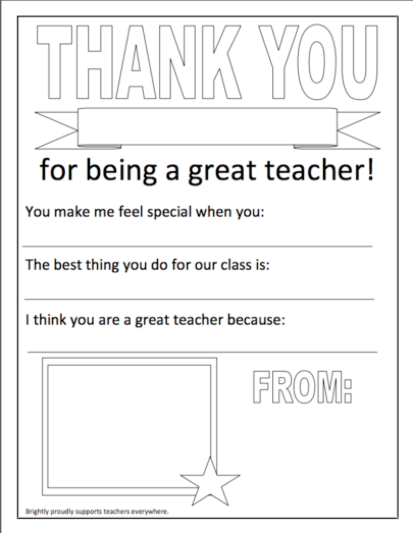 Fun And Easy Printables For Teacher Appreciation Week | Brightly inside Free Printables for Teachers