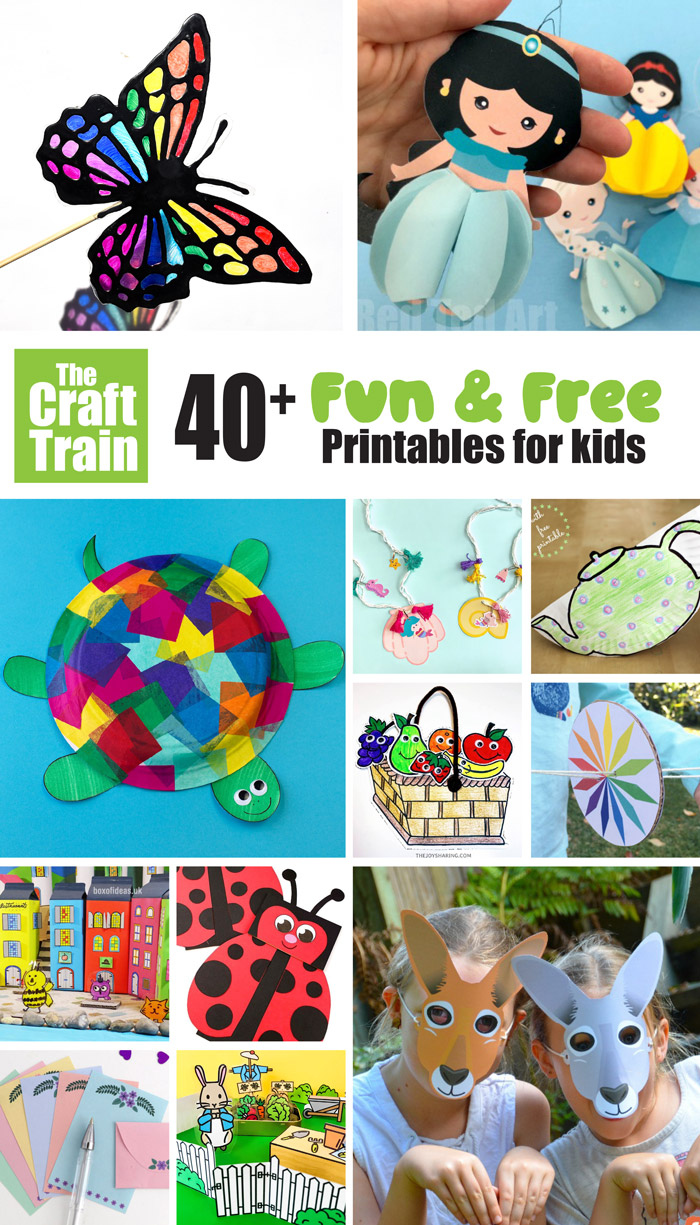 Fun Free Kids Printables - The Craft Train throughout Free Printable Crafts For Preschoolers