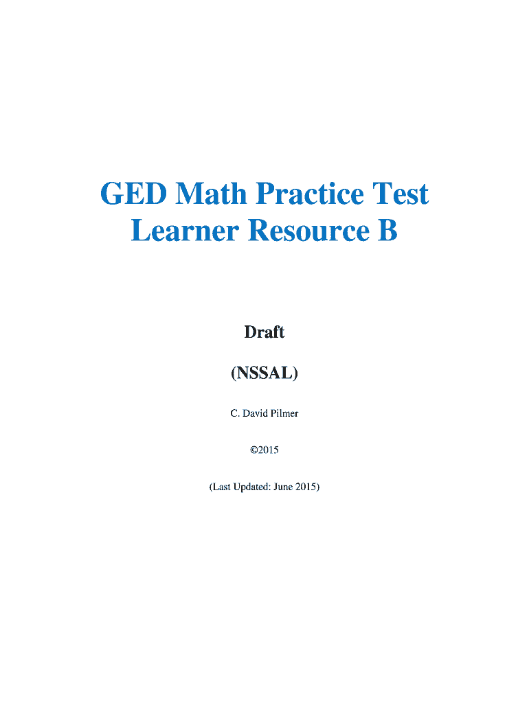 Ged Math Practice Test And Answers Pdf - Fill Online, Printable inside Free Printable Ged Practice Test With Answer Key