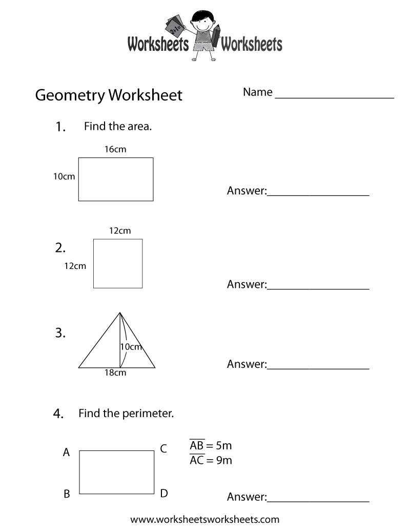 Geometry Review Worksheet | Worksheets Worksheets - Worksheets Library regarding Free Printable Geometry Worksheets for Middle School