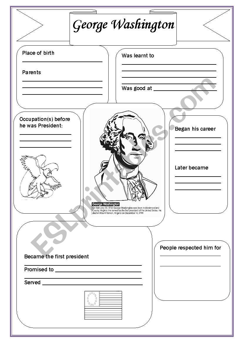 George Washington - Esl Worksheetsvetic with Free Printable George Washington Worksheets